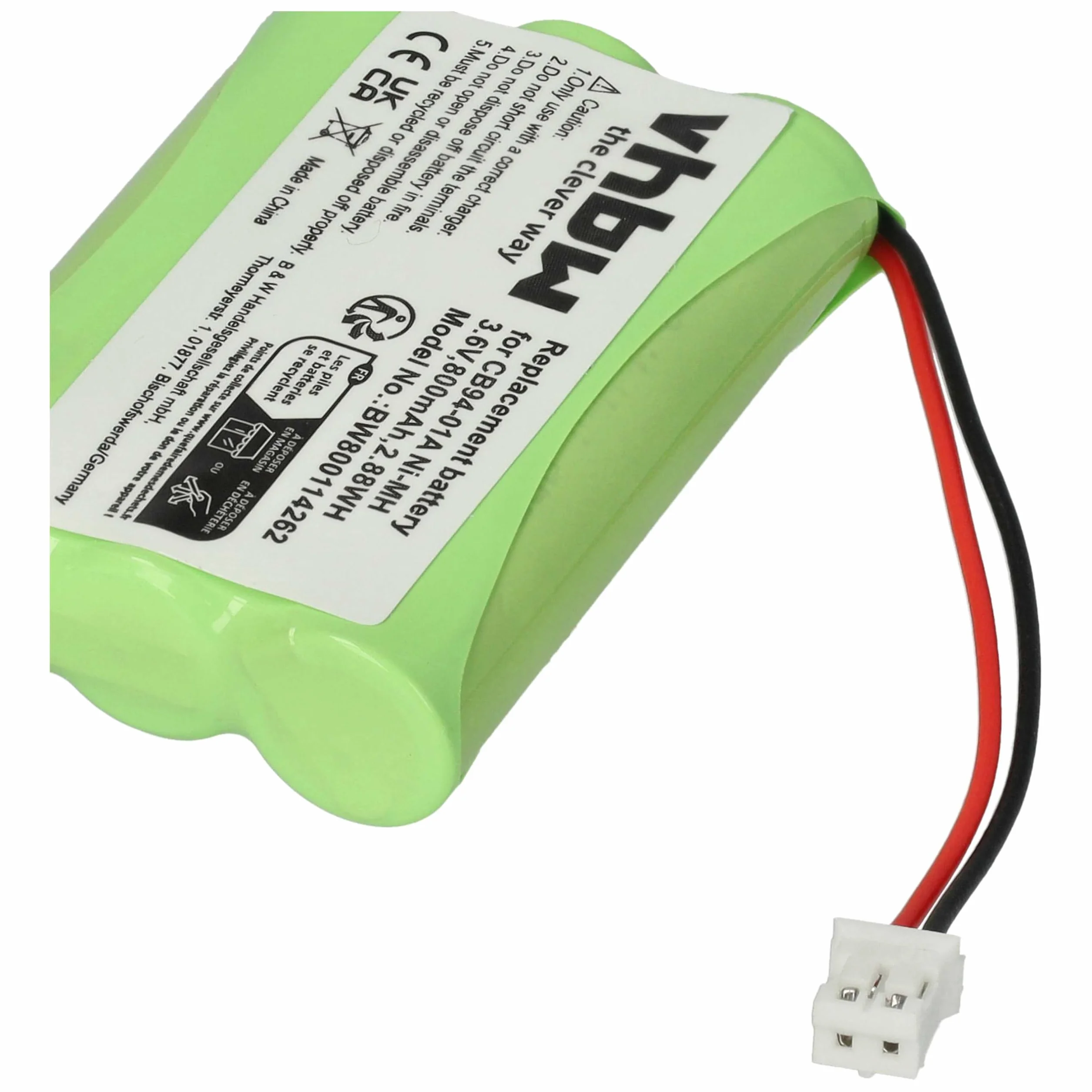 vhbw Akumulator kompatybilny z Motorola MBP668, MBP668CONNECTPU, MBP668PU, MBP853, MBP853CONNECTPU niania niania talker (800 mAh, 3,6 V, NiMH)