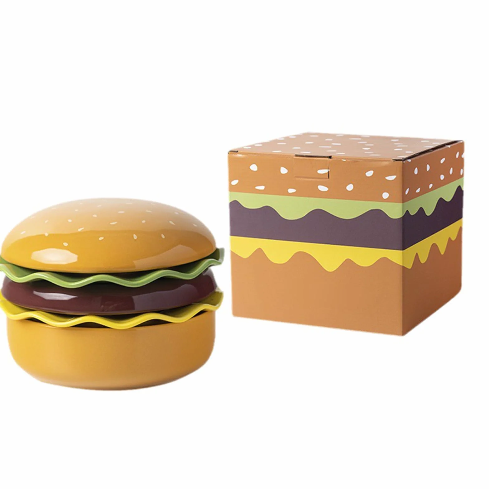 Talerze do burgerów Ceramiczne naczynia do mikrofali | Zestaw talerzy obiadowych hamburgerowych Do domu, kuchni, mieszkania, na kemping, piknik, przyjęcie, urodziny, przekąski,