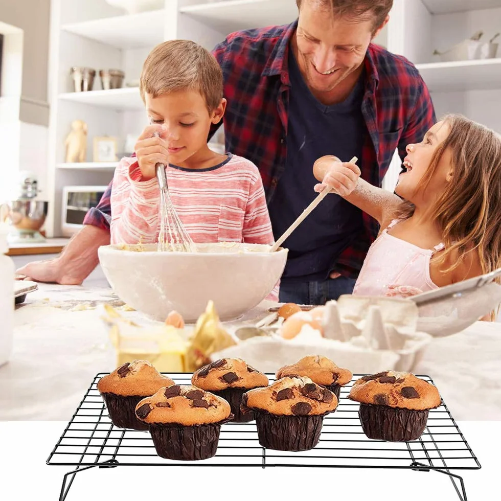 3-poziomowy stojak chłodzący, regał do pieczenia do układania w stos, kuchenny stojak chłodzący ciasteczka artykuły do pieczenia ciastek chlebowych i nie tylko (3-poziomowe stojaki chłodzące)