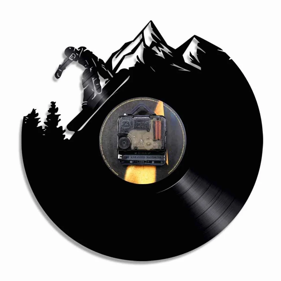 ELD Muzycy jazz legenda muzyki zegar ścienny wiolonczela trąbka róg klasyczny instrument muzyczny płyta winylowa zegar ścienny gracze jazzowi prezent średnica 30 cm 7 kolorów zmienna płyta ścienna
