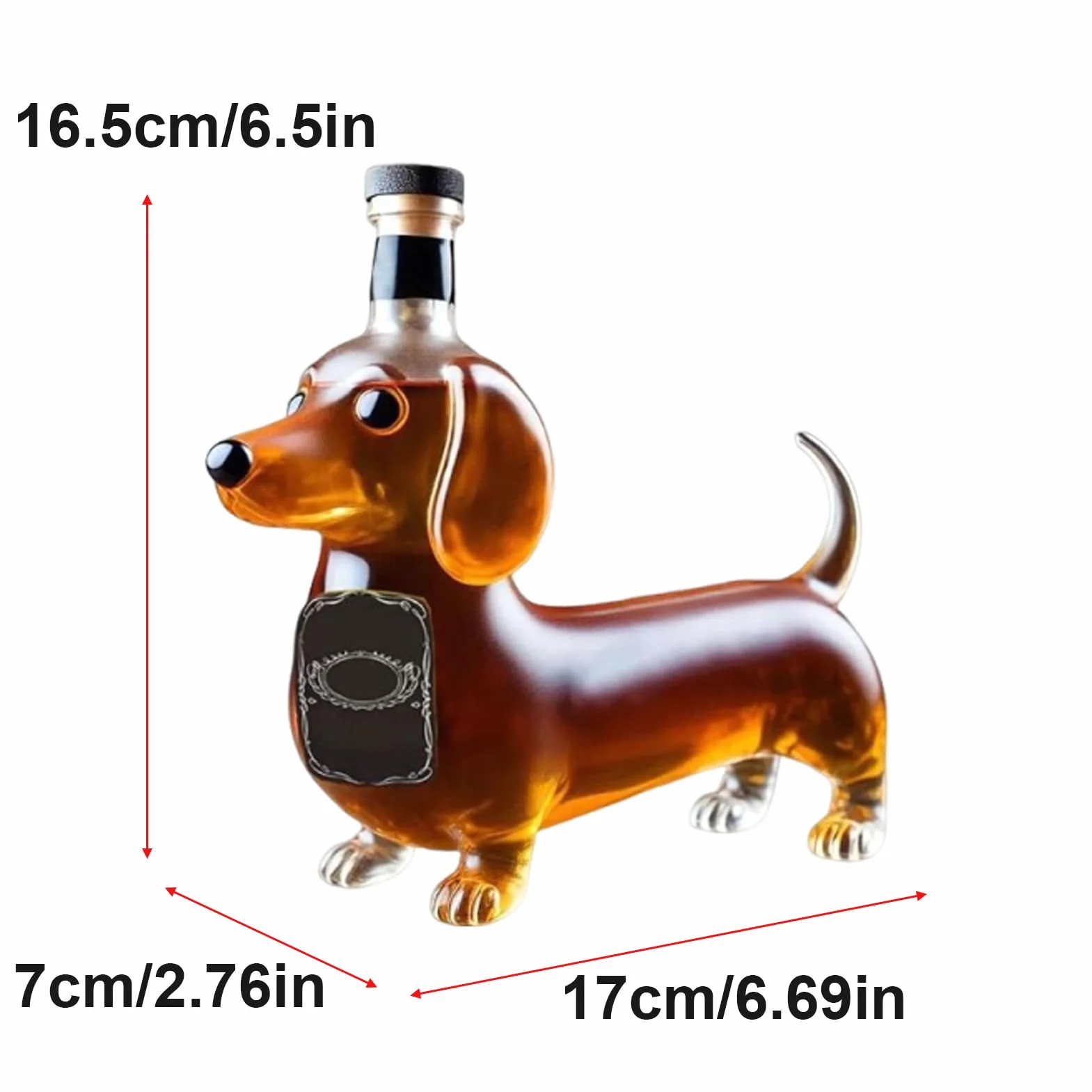 Jamnik butelka na whisky dla, karafka 3D, jamniki, butelki na wino, szklane butelki z pokrywkami, ozdoba dla kiełbasy, pojemnik na wino do baru, domu, na parapetówkę