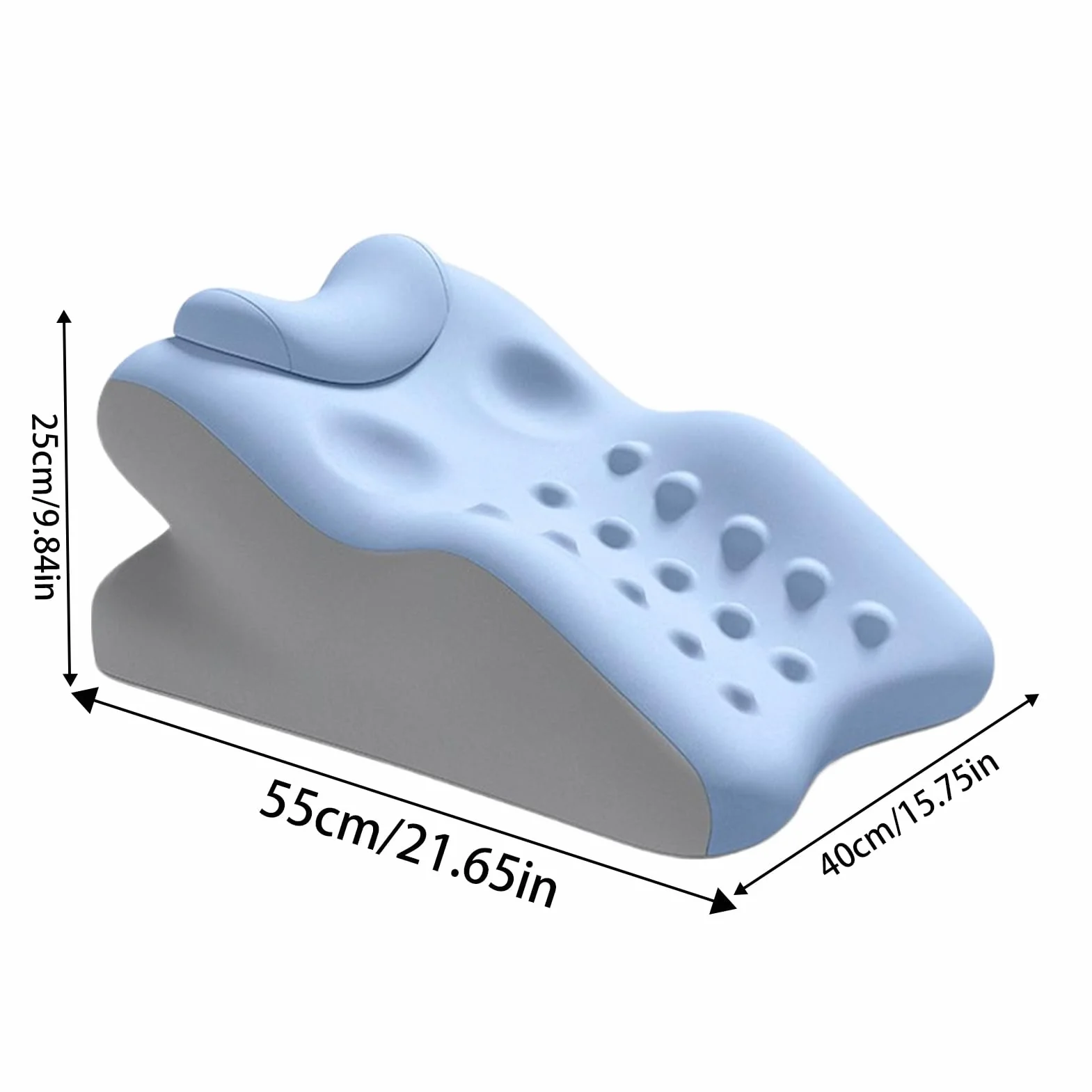 Poduszka łóżka, poduszka do pianki z pamięcią do spania, wygodne poduszki wspierające ergonomicznym desigem, wsparcie lędźwiowe dla sypialnych, siedzących, czytania i relaksu, 21.65x15.75x9,84 inch