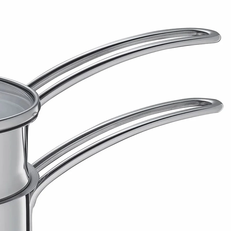 Kuchenprofi Bain Marie/podwójny kocioł na kanapki ze szklaną pokrywką, srebrny, 15 cm