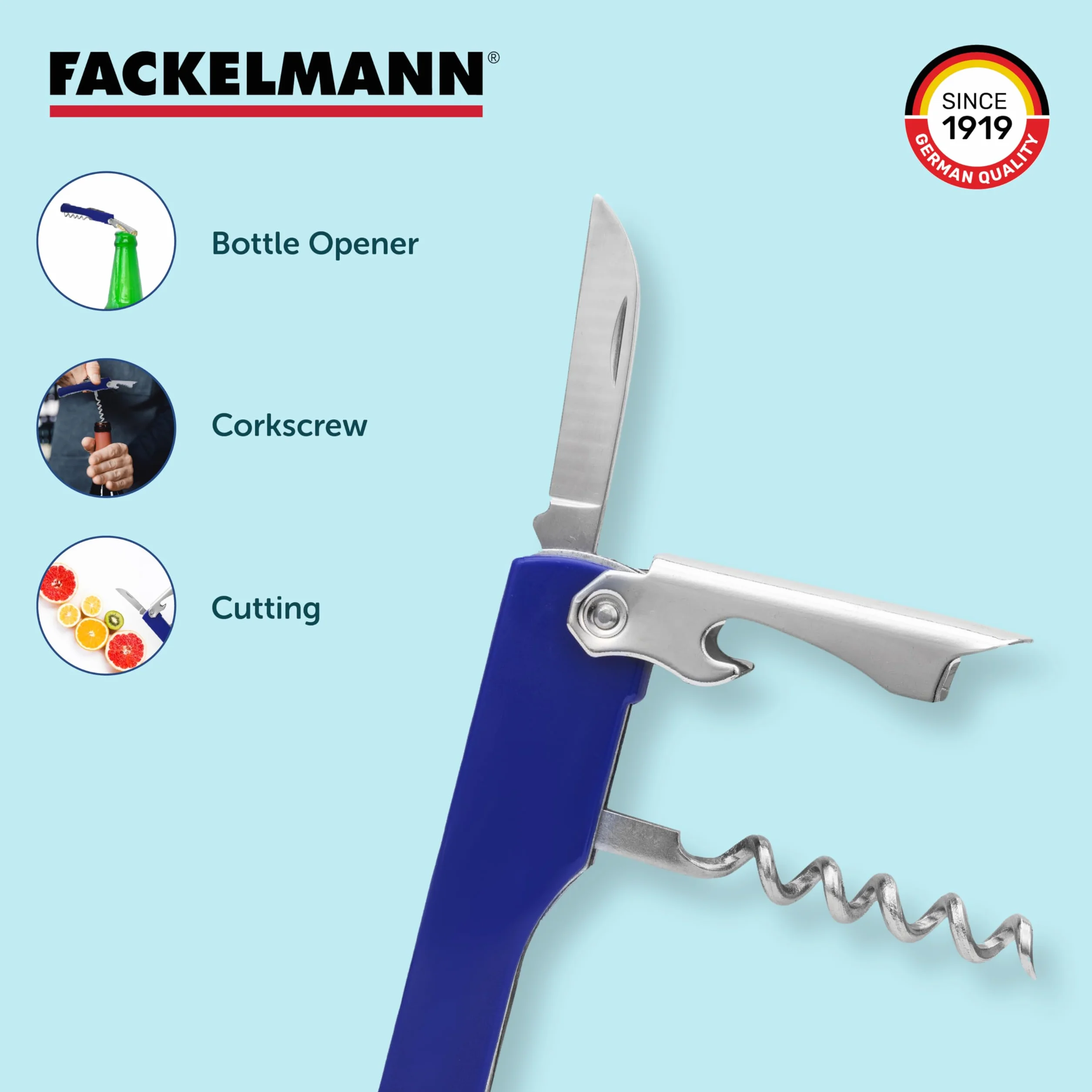 FACKELMANN Korkociąg Sommelier INOX Argent otwieracz do butelek