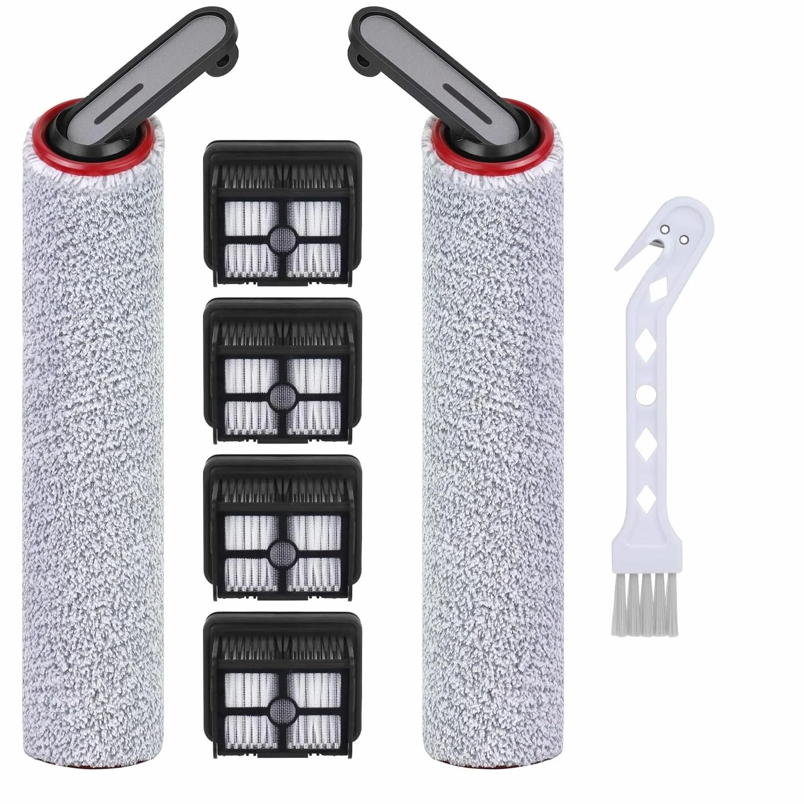 7 sztuk akcesoriów do Dreame H12 Pro Ultra/H13 Pro, części zamienne do odkurzacza na mokro i sucho, 2 rolki szczotki + 4 filtry + 1 szczotka do czyszczenia