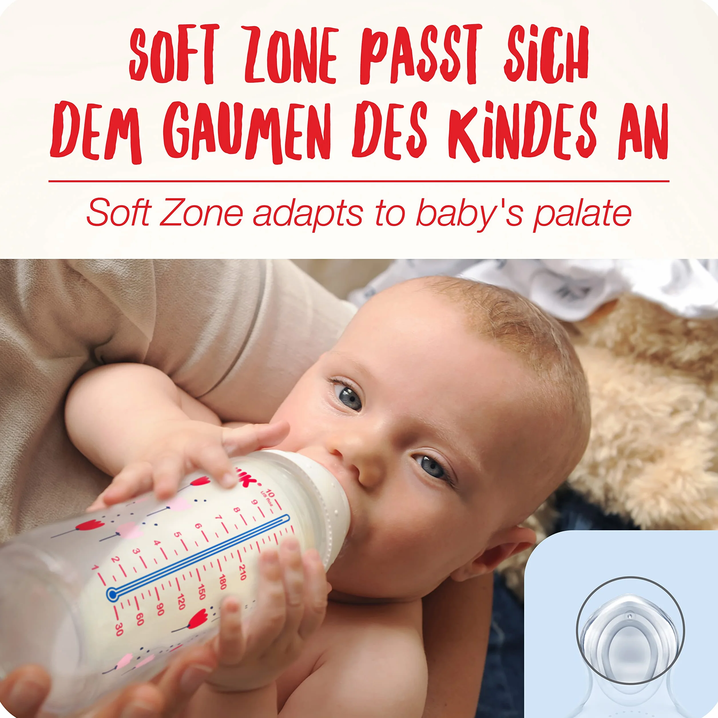 NUK First Choice + Butelka dla niemowląt | 0–6 miesięcy | Wskaźnik kontroli temperatury | Otwór antykolkowy Anti Colic | 300 ml | Produkt nie zawiera BPA | Smoczek silikonowy | krokodyl | 3 elem