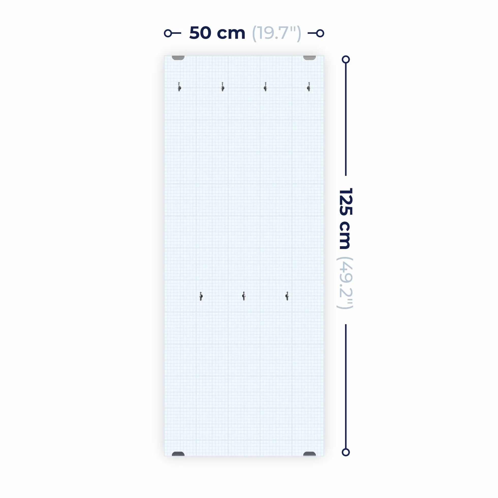 DEQORI Spersonalizowana szklana garderoba z własnym zdjęciem lub wzorem | szkło bezpieczne ESG z 7 haczykami | wieszak ścienny 50 x 125 cm – do pisania, łatwy w pielęgnacji i wytrzymały – do korytarza