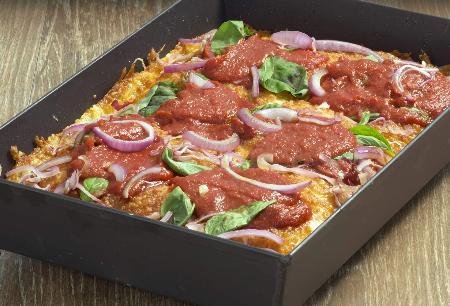 LloydPans Naczynia kuchenne Detroit Style patelnia do pizzy, aluminiowa, wielokolorowa, 20,32 x 25,40 x 5,58 cm