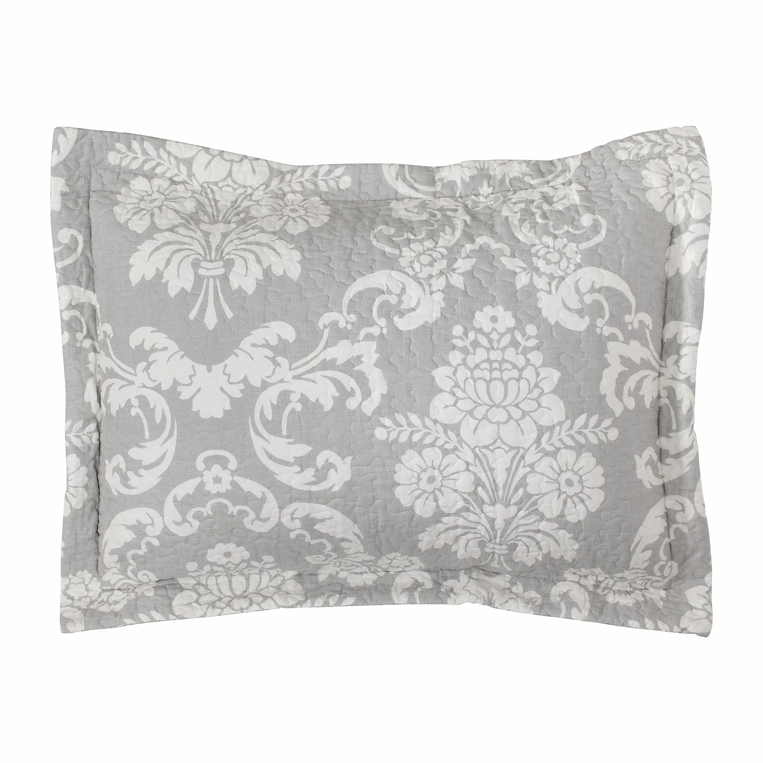 Laura Ashley Home Venetia Collection zestaw kołder – 100% bawełna, odwracalna, lekka i oddychająca pościel, wstępnie sprana dla dodatkowej miękkości, Queen, szary