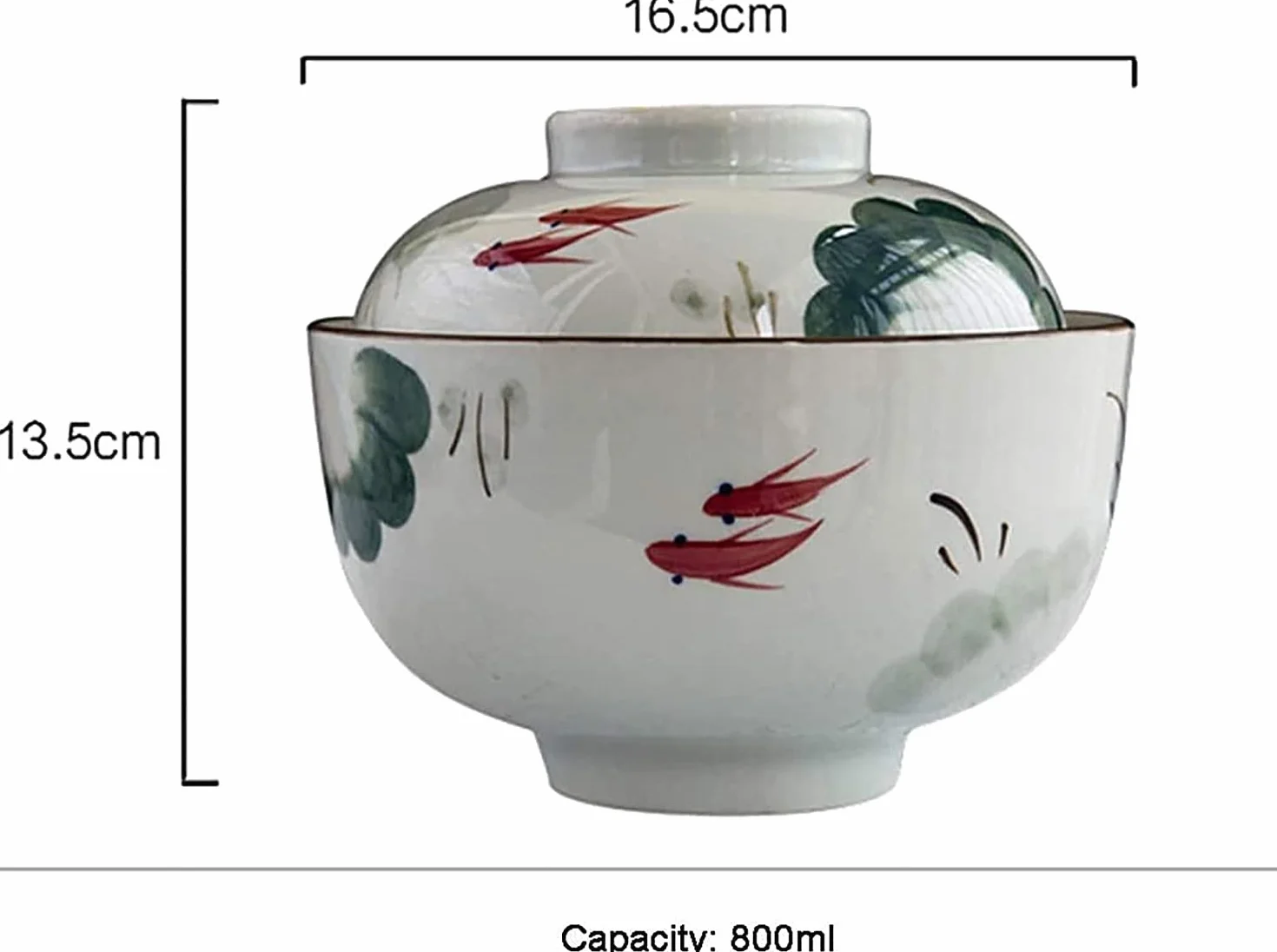 CFWSHJ Kreatywna miska sztućce kuchenne miska śniadaniowa na płatki zbożowe miska ceramiczna z pokrywką duża miska na sałatkę na mleko ceramiczna miska na zupę miska na makaron błyskawiczny z pokrywką