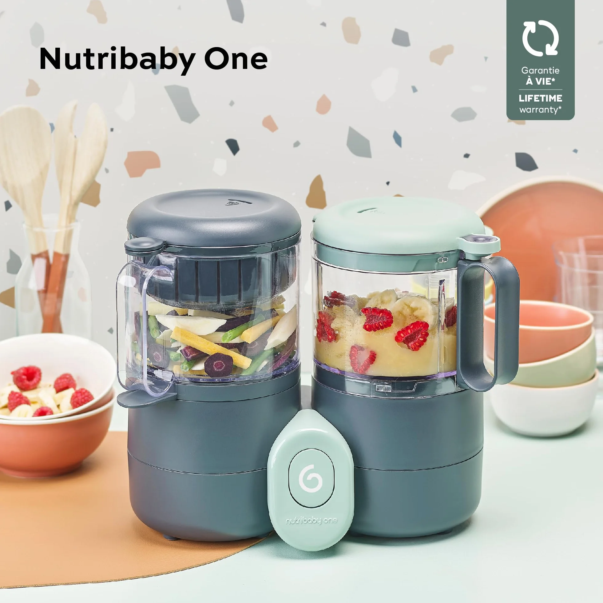 Babymoov A001133 4 urządzenia w 1: mieszanie, sterylizacja, podgrzewanie butelek, rozmrażanie żywności dla niemowląt, Szare