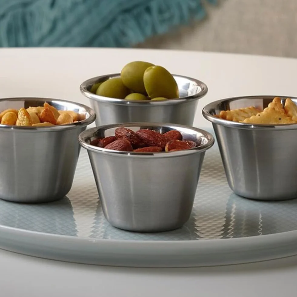 Royal Kitchen - Indywidualny Flaner ze Stali Nierdzewnej - Okrągła Forma na Flan, Budyń. - Zestaw 12 sztuk - Ø 7 cm