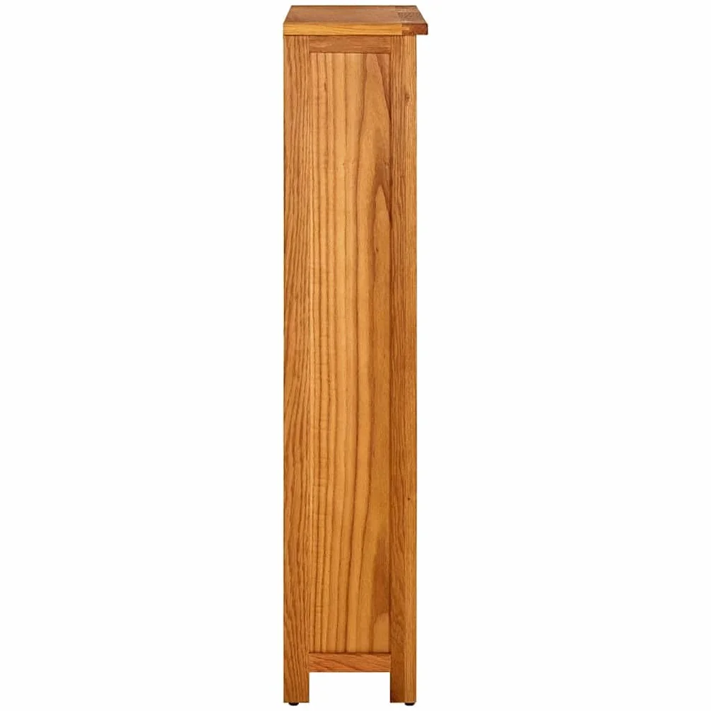 Générique Regał z 4 poziomami 70 x 22 x 110 cm z litego drewna dębowego, rustykalny urok wytrzymały regał do biura lub salonu, miejsce do przechowywania książek, czasopism i przedmiotów