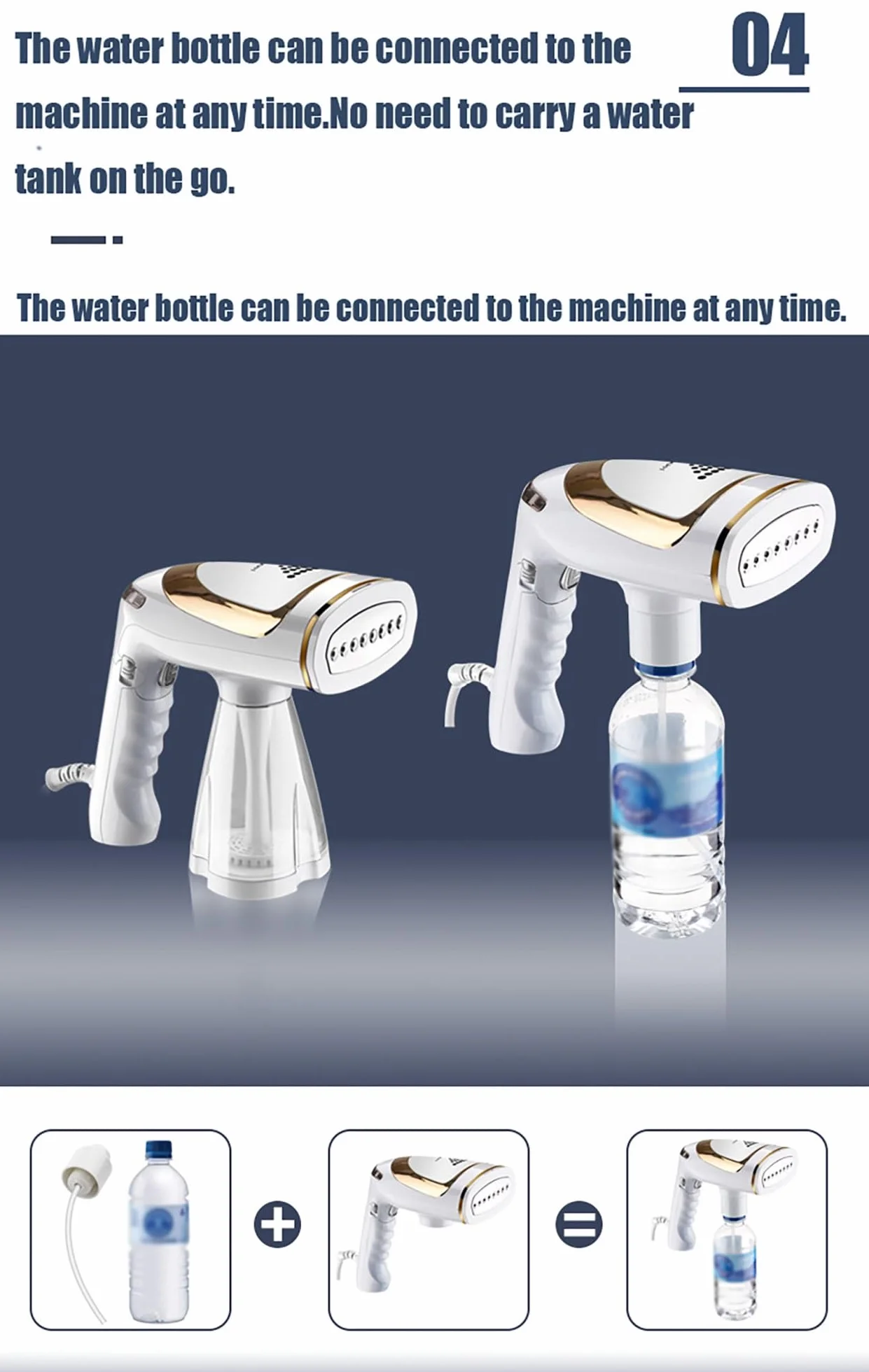 Ręczny parowiec do ubrań o mocy 1600 W, parowiec do nagrzewania z lat 40. Parowiec do ubrań ze zbiornikiem 250 ml Przenośny parowiec podróżny, odpowiedni do domu i podróży, biura i podróży Parowiec do