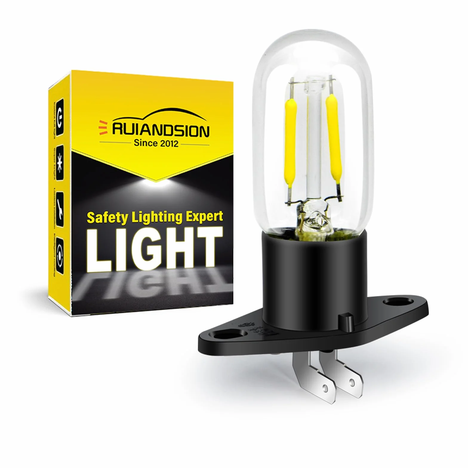 Ruiandsion Żarówka mikrofalowa Z187 Podstawa 240V 2A 25W Lampa LED Kuchenka mikrofalowa Uniwersalna lampa gruszkowa, biała