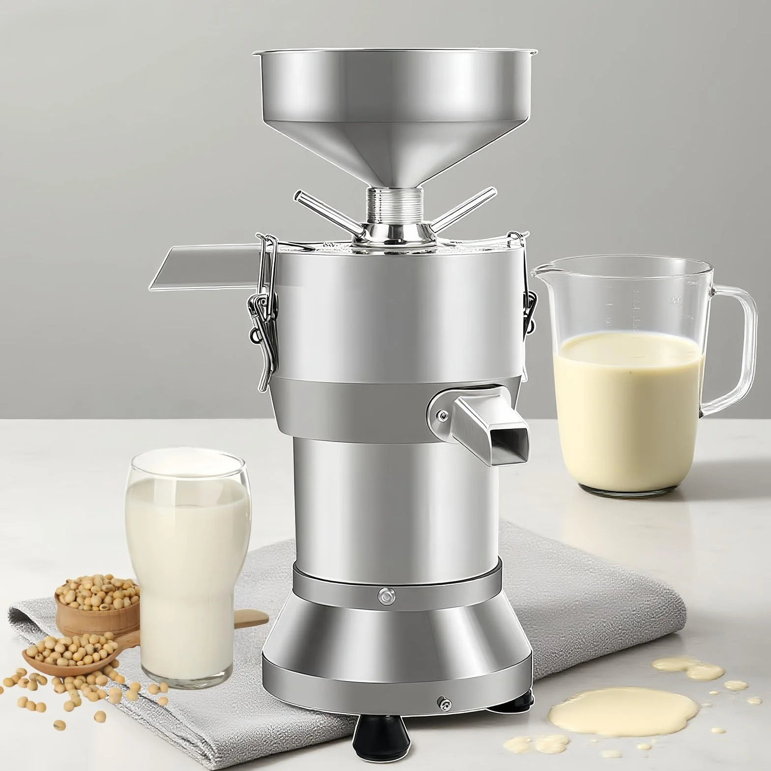 Wysokowydajny Młynek Do Mleka Sojowego 1800 W, 70 Kg/H Ze Stali Nierdzewnej Do Restauracji, Kuchni, Do Świeżego Mleka, Napojów Orzechowych, Produkcji Tofu, Łatwy Do Czyszczenia