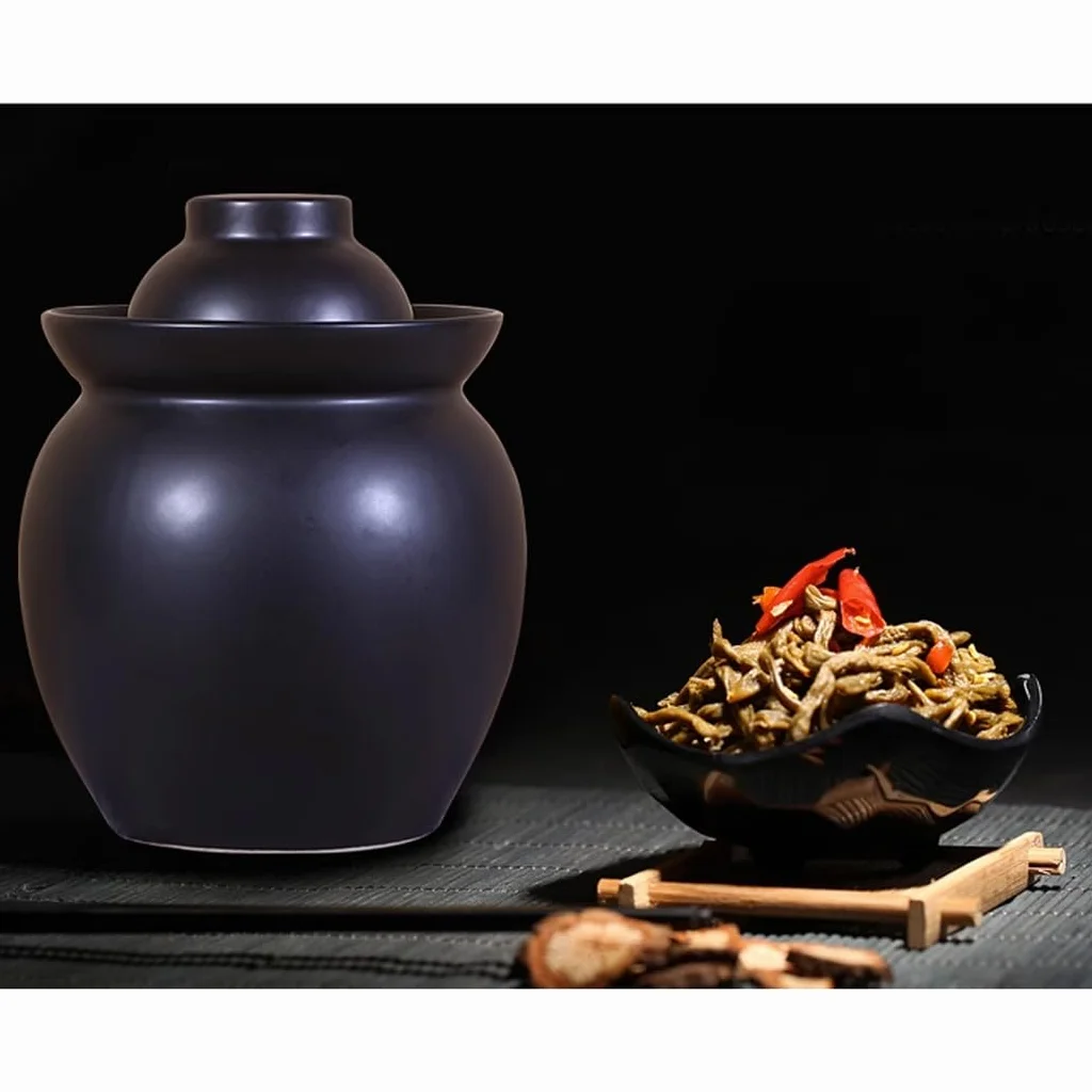 Ceramiczny słoik na ogórki z pokrywkami, tradycyjny chiński porcelanowy garnek na ogórki, ceramiczny garnek do fermentacji z pokrywką z uszczelką wodną, garnek do kiszenia kapusty(Niebieski-1,5 kg