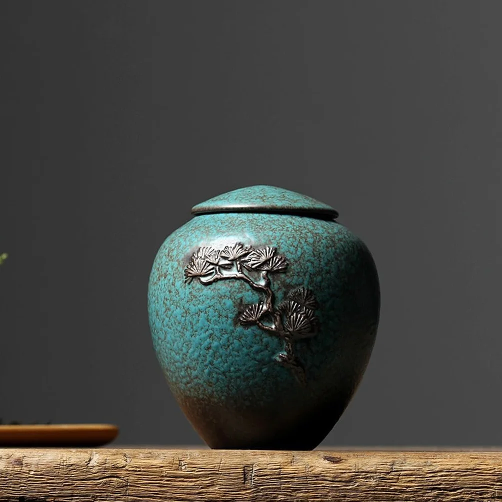 Ceramiczny pojemnik na herbatę puszki na herbatę, dekoracje rzemieślnicze, czarna herbata, ceramiczne, zamknięte puszki do przechowywania, pojemnik na herbatę