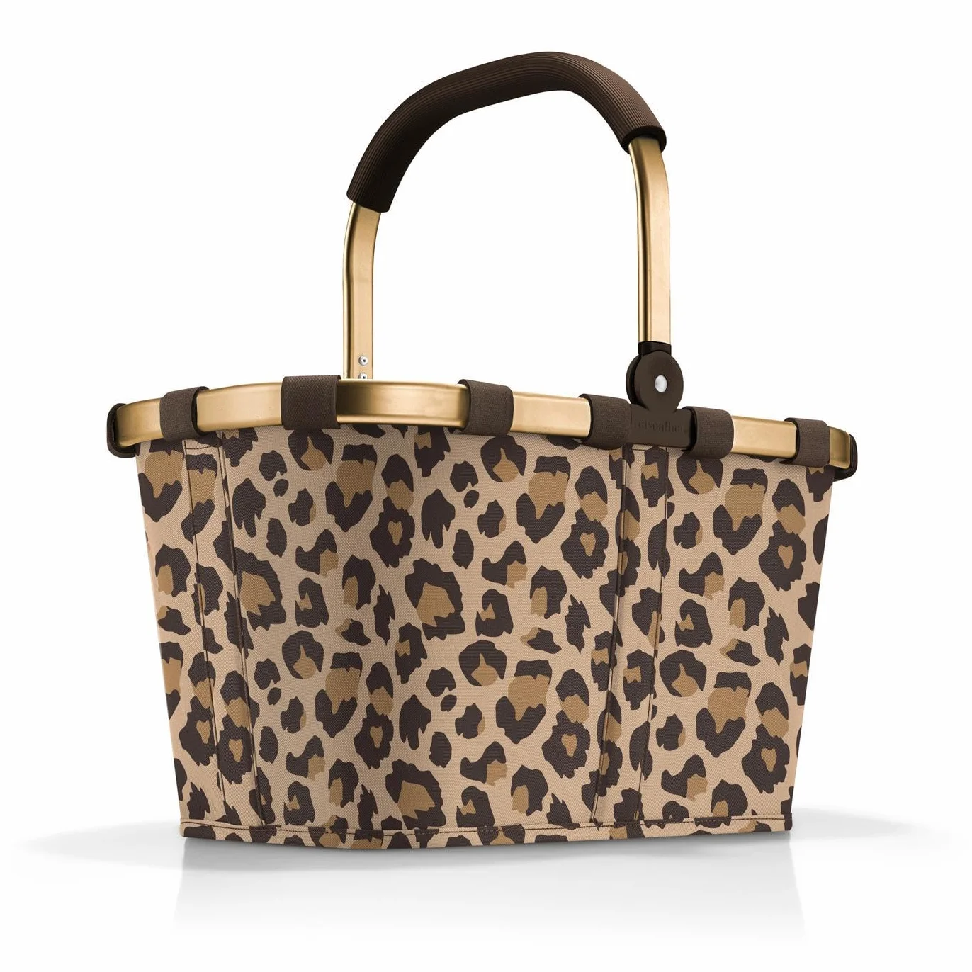 reisenthel Carrybag frame Leo macchiato – stabilny kosz na zakupy z dużą ilością miejsca do przechowywania i praktyczną kieszenią wewnętrzną – eleganckie i wodoodporne wzornictwo, Frame Leo Macchiato,