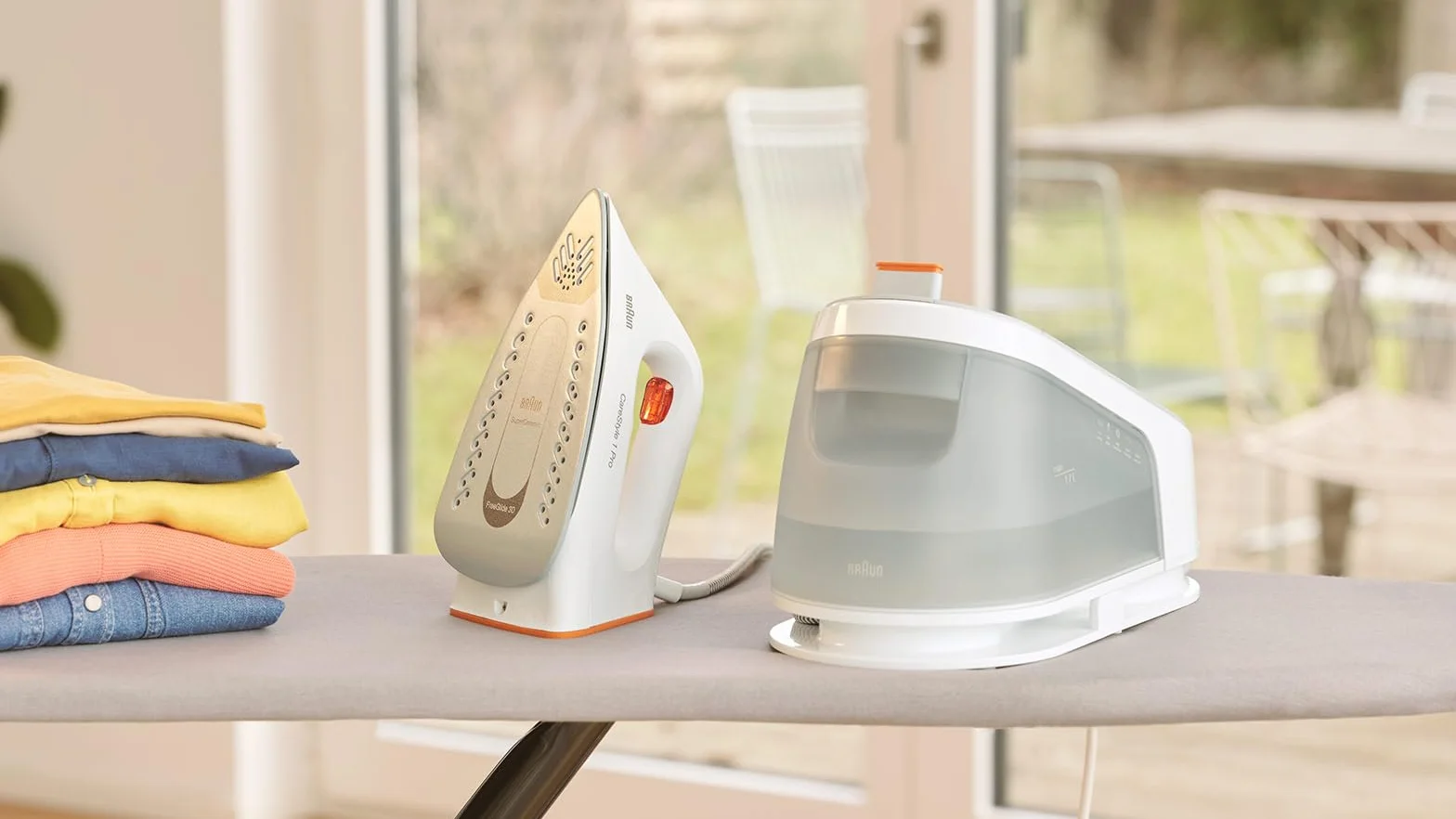 Braun CareStyle 1 Pro IS 1511 WH, stacja parowa – żelazko parowe z technologią FreeGlide 3D, pionowa para, funkcja zapobiegająca kapaniu, zbiornik na wodę 1,7 l, 5,5 bar, 360 g/min, 2200 W,