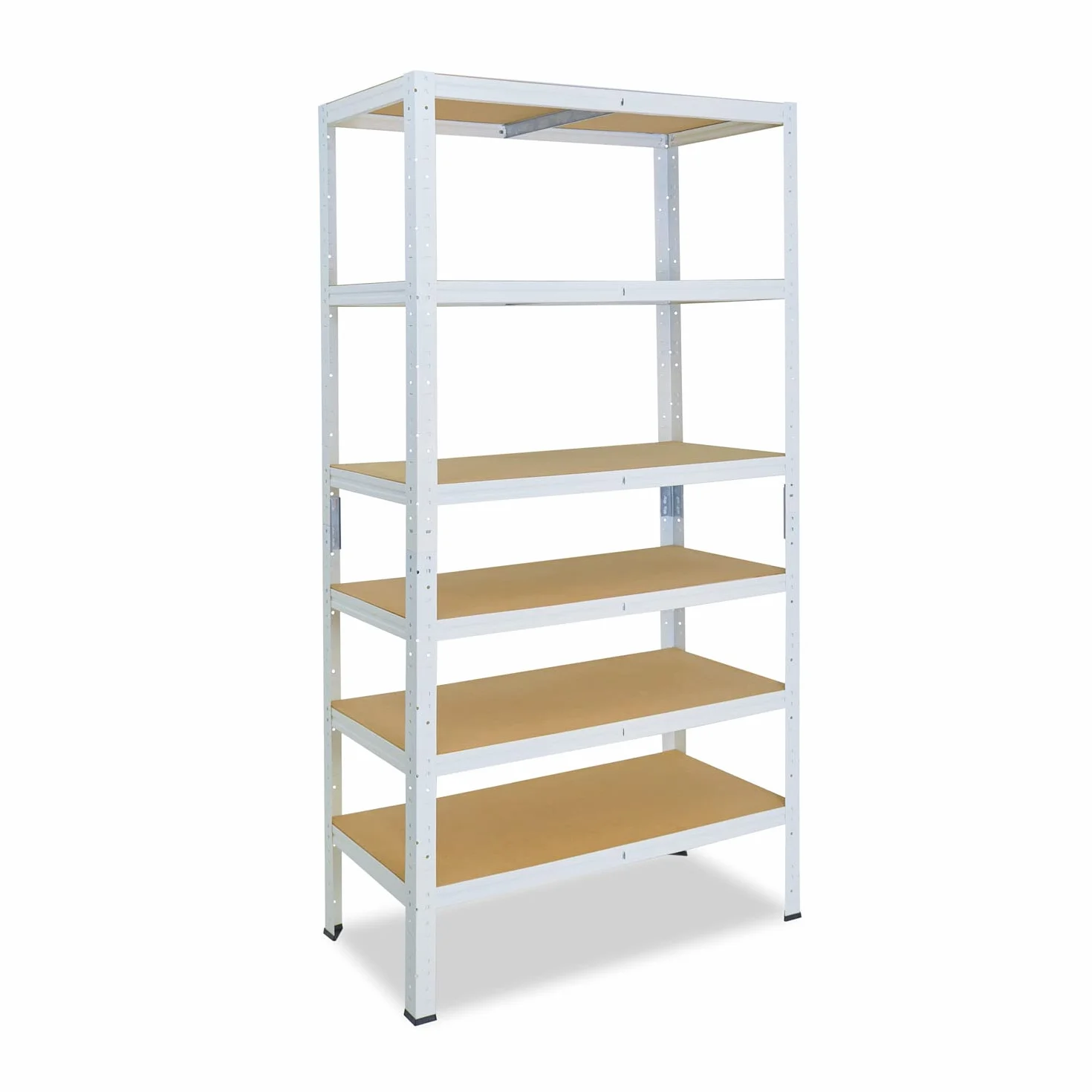 shelfplaza Home 200x45x30cm regał metalowy biały: 6x145kg | Regały aluminiowe Regał do schowka Szafa garażowa Metalowy regał magazynowy Regał do przechowywania
