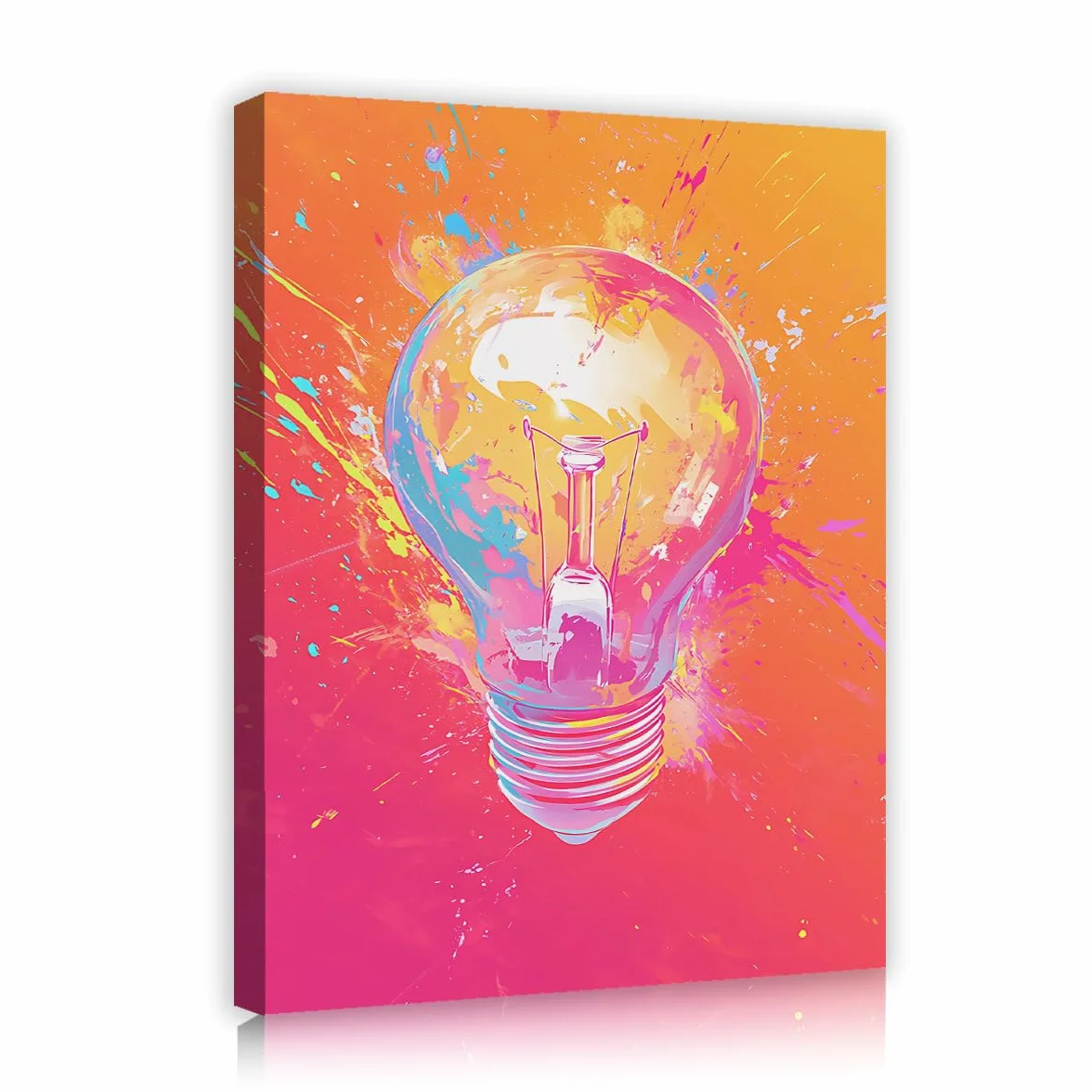 UIRINGART Abstrakcyjne płótno graffiti sztuka ścienna kolorowa farba rozpryskowa obraz ścienny nowoczesny kreatywny design obraz plakatowy do dekoracji salonu w domowym biurze 45 x 70 cm