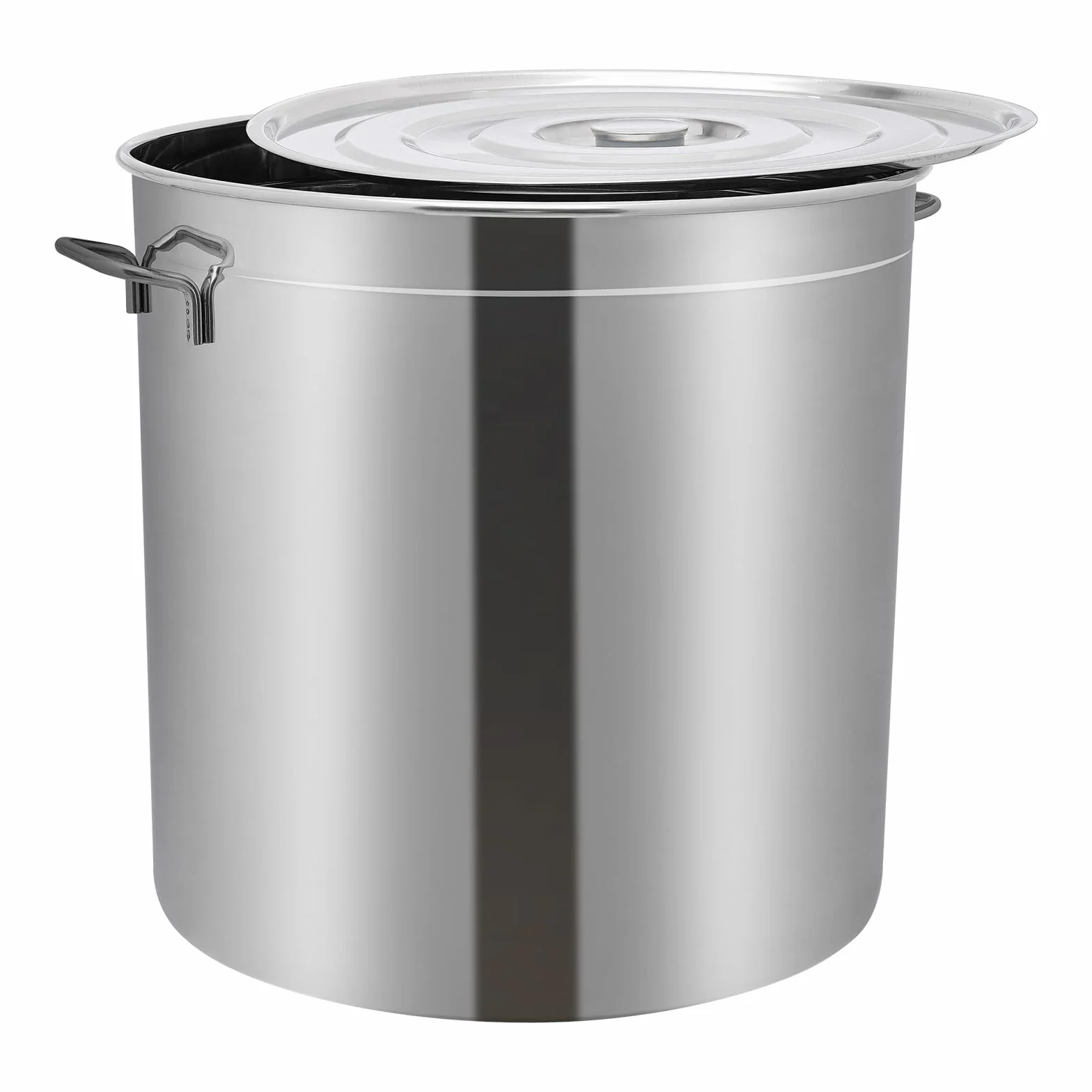 Garnek do gotowania 50 cm, 50 l, ze stali nierdzewnej, z pokrywką i koszem 40 l, 2-warstwowy garnek ze stali nierdzewnej do kuchenek gazowych, elektrycznych, indukcyjnych