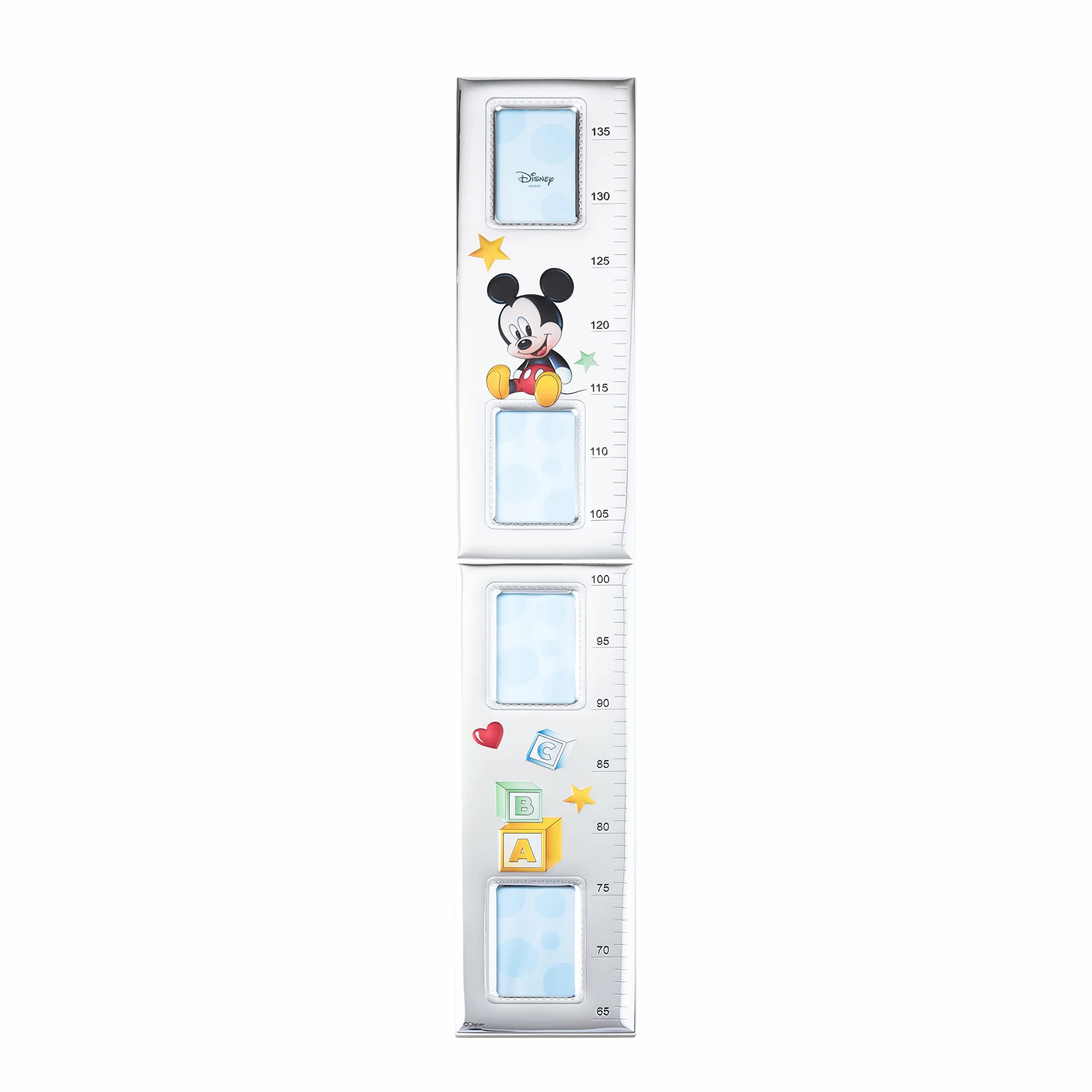 Disney Micky Micky Metro dla dzieci, montaż na ścianie, pomysł na prezent do pokoju dziecięcego, z ramką na zdjęcia, kolor srebrny