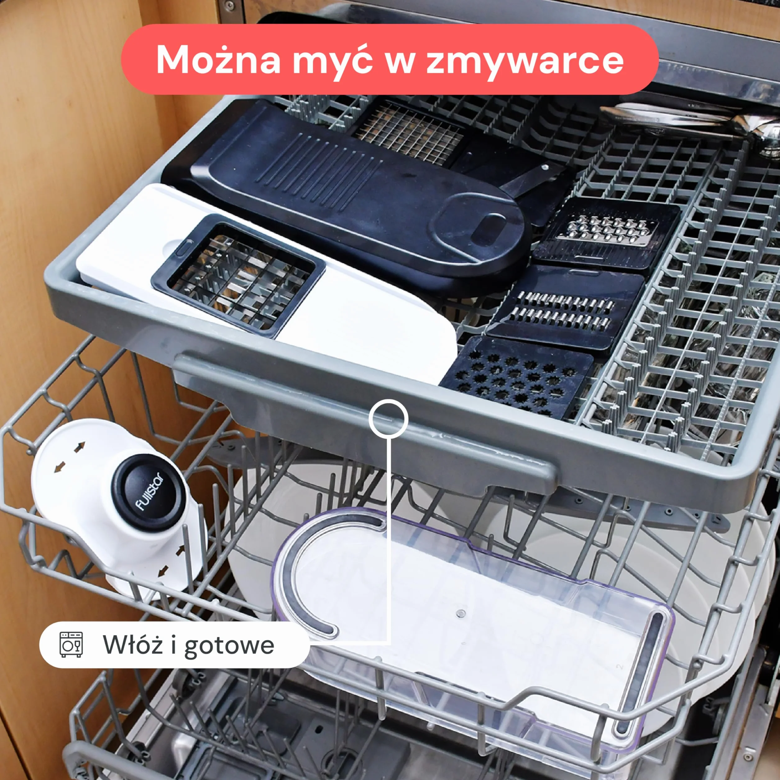 Rozdrabniacz i Mandolina do Warzyw - Krajalnica do Warzyw - Siekacz i Kostka do Cebuli Ziemniaków Sałatka - Narzędzia i Gadżety Kuchenne (Kompaktowa 6-w-1 Biała)