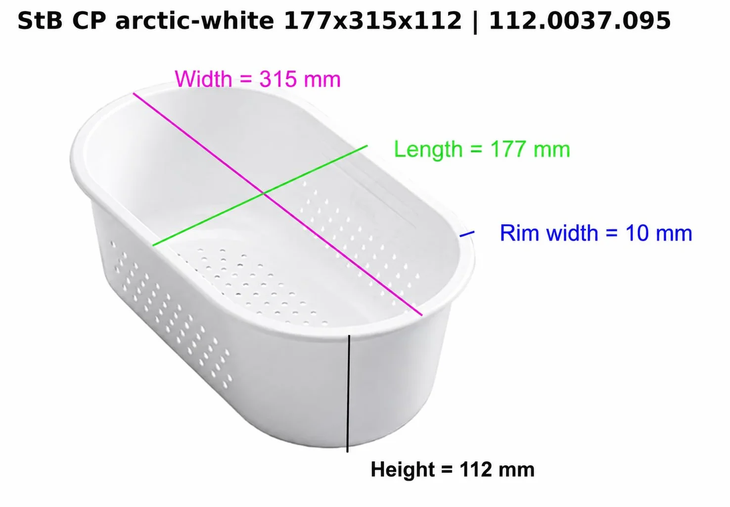 Franke 1120037095 Artic White CP651 miska sitkowa