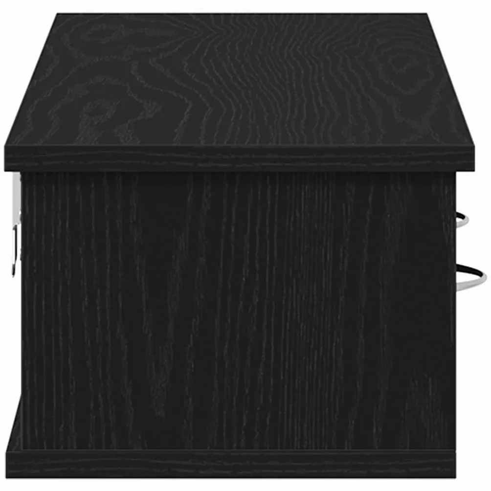 vidaXL Szafka ścienna, czarny dąb, 88x26x18,5 cm, szafka na TV, szafka wisząca, szafka z szufladami, szafki na TV, szafki wiszące, szafki z szufladami