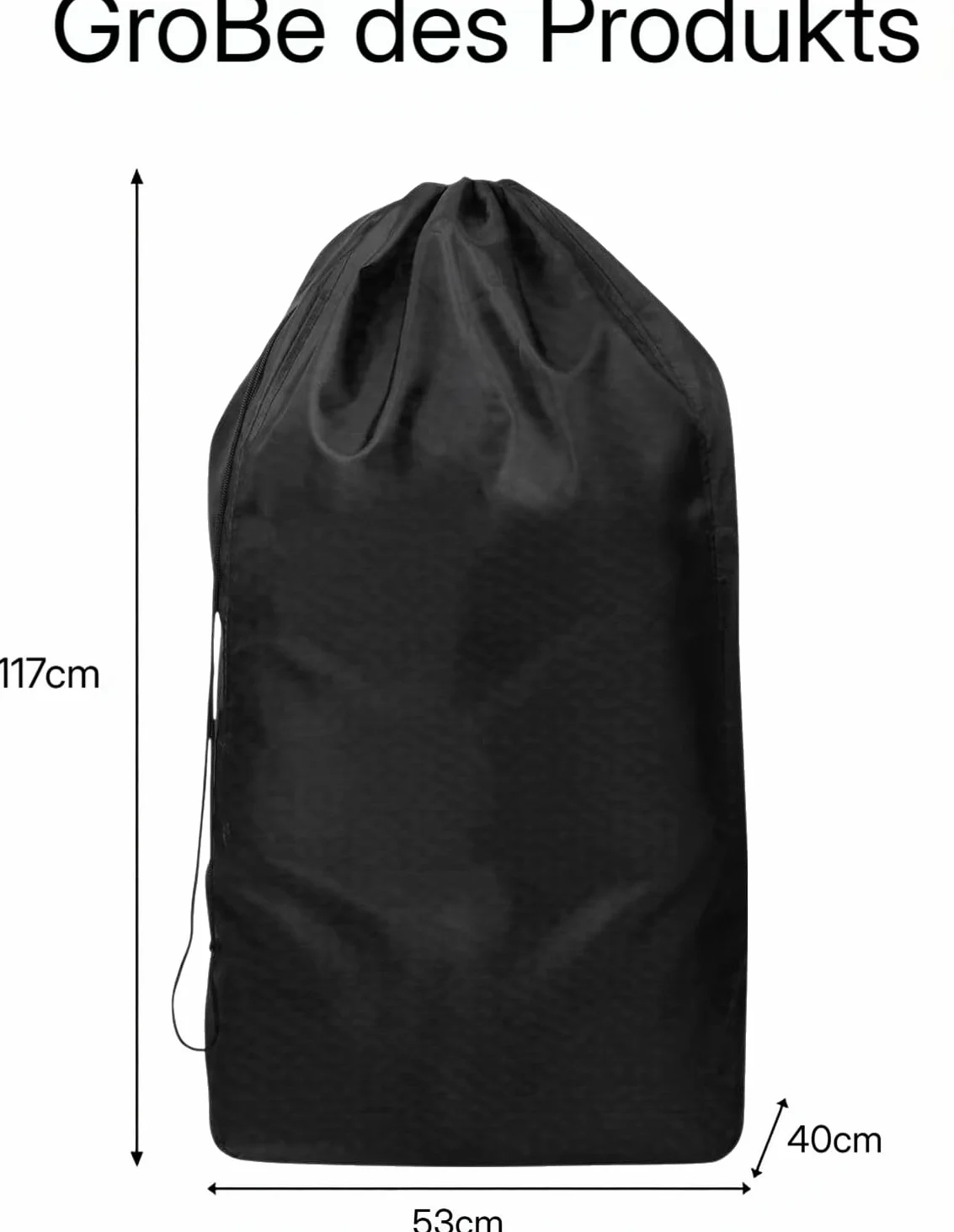 Torba transportowa do wózka dziecięcego, torba do samolotu, pokrowiec ochronny 117 x 53 x 33 cm, czarna