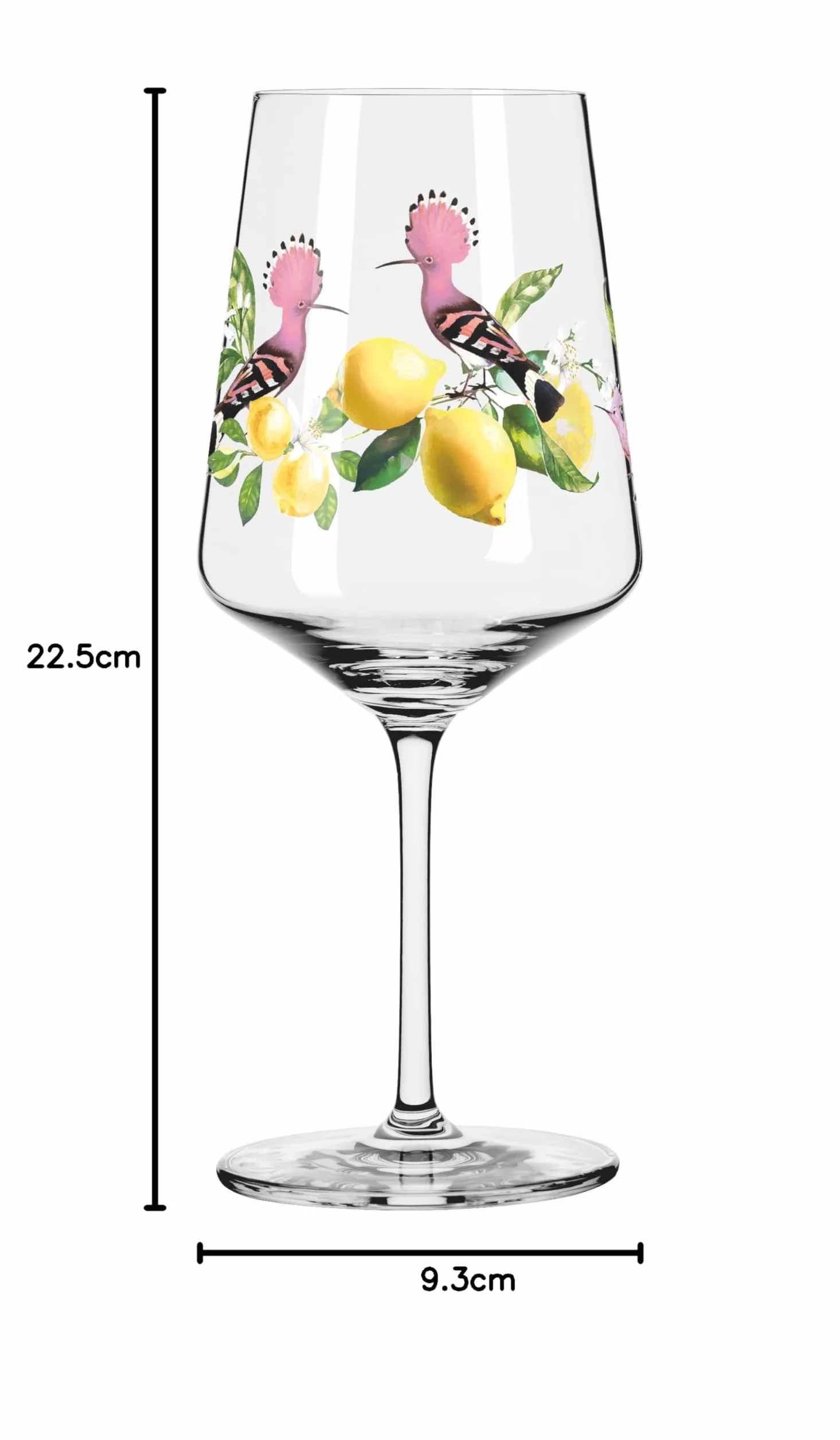 RITZENHOFF 6041005 Kieliszek do aperitifu, 500 ml, zestaw 2 sztuk, seria letnia rosa, do spryskiwacza, wąsy, motyw cytryny, wyprodukowano w Niemczech, żółty, zielony, różowy