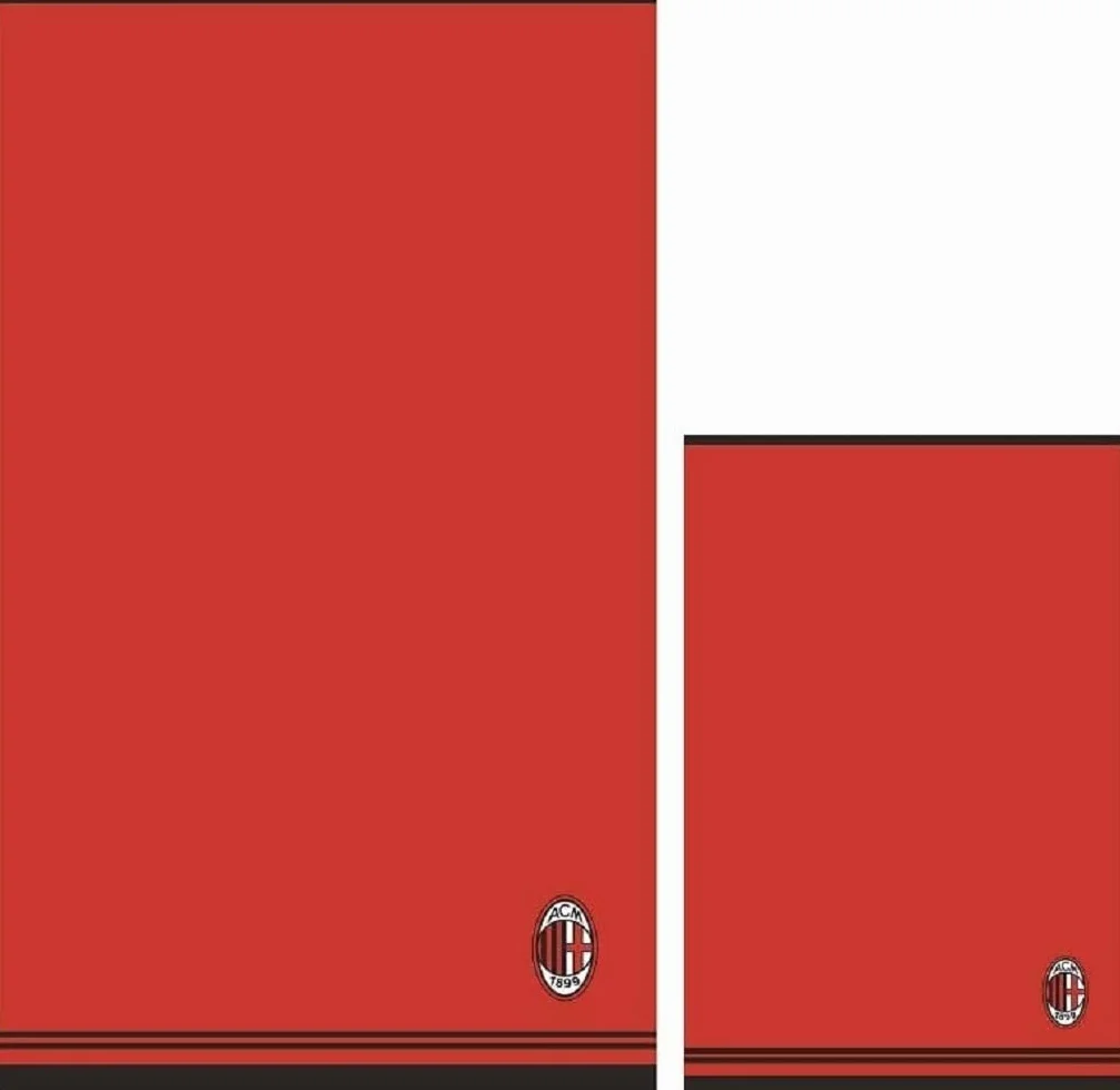 AC Milan zestaw ręczników frotte 100% bawełna czerwony czarny 100x60 cm