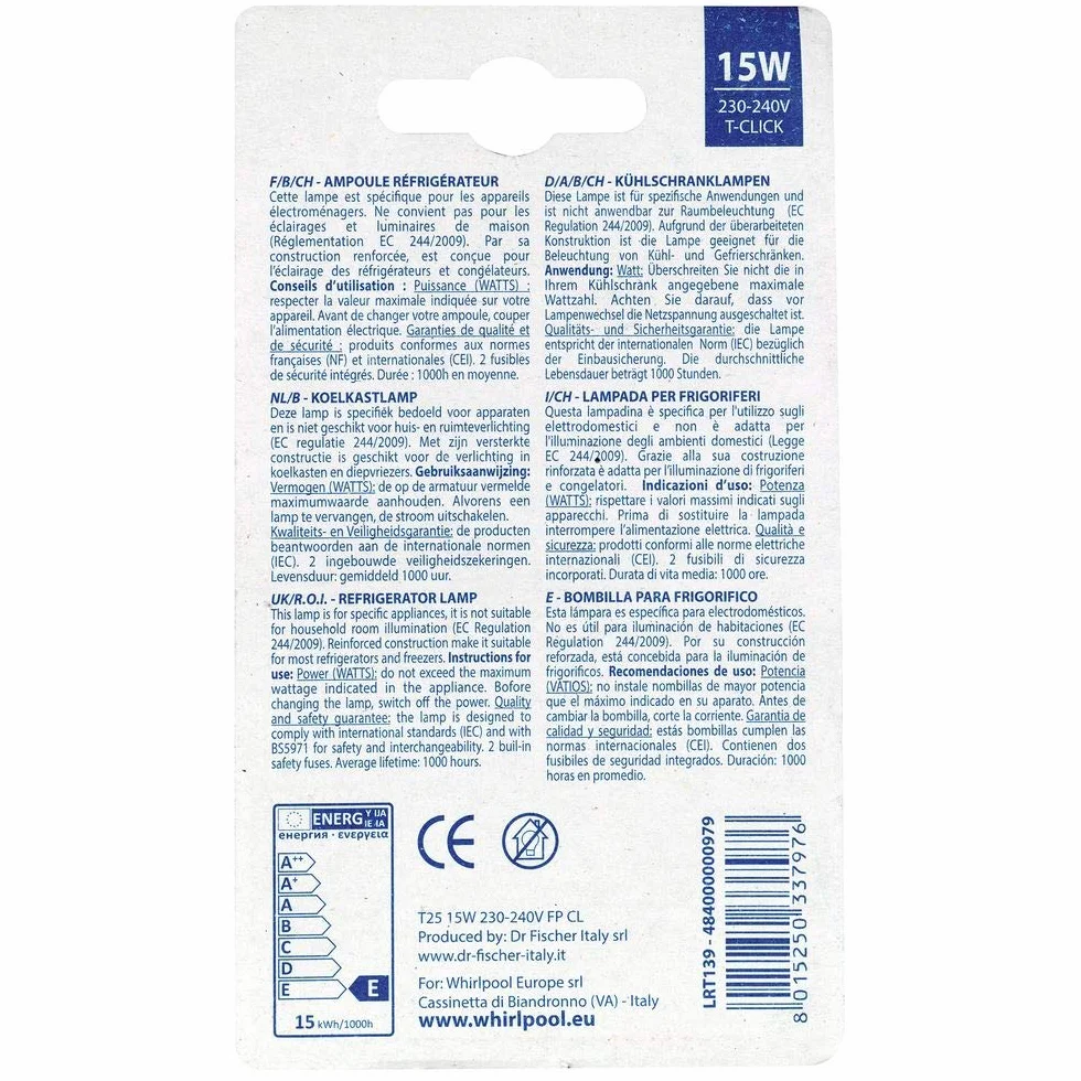 Lampa do lodówki T25 15W T-Click