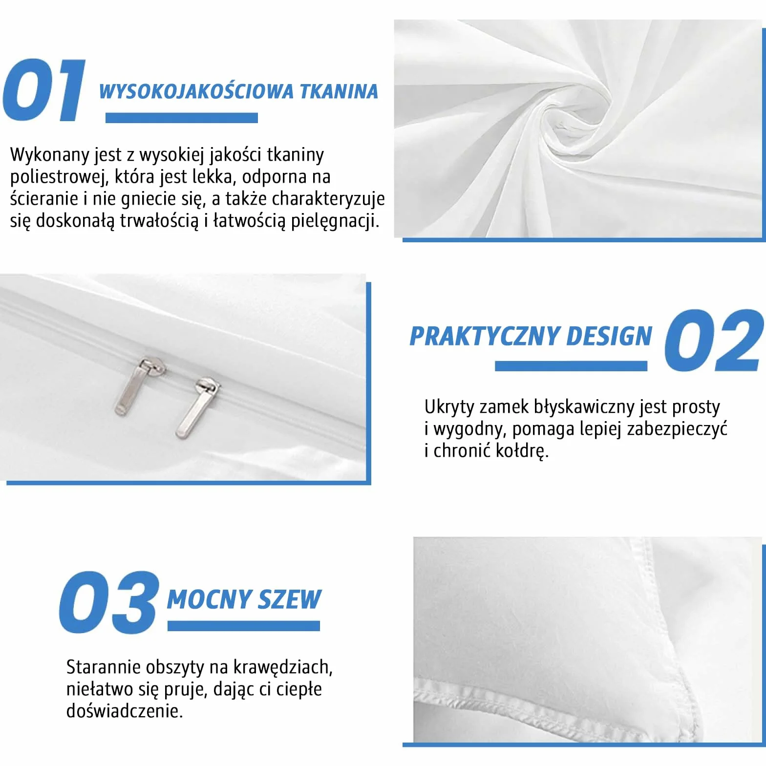 2-częściowy Zestaw Pościeli 135 X 200 Cm, Poszwa Na Kołdrę + Poszewka Na Poduszkę 80x80 Cm, Miękka Mikrofibra, Zamek Błyskawiczny, Oddychający