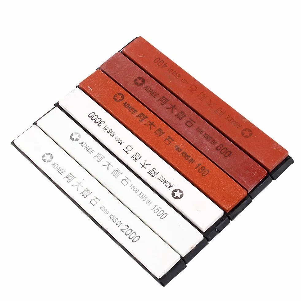 Schärfsteine, 6pcs Schleifstein Schleifstein Set Schleifstein Polierspitzer Schleifstein 180# 400# 800# 1500# 2000# 3000# 3000