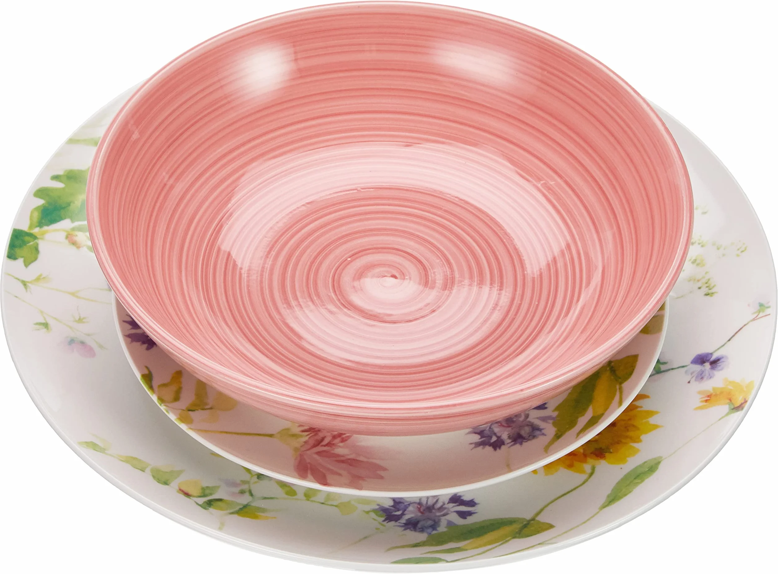 Tognana Audrey serwis talerzy dla 6 osób, 18-częściowy, porcelana, wzór kwiatowy