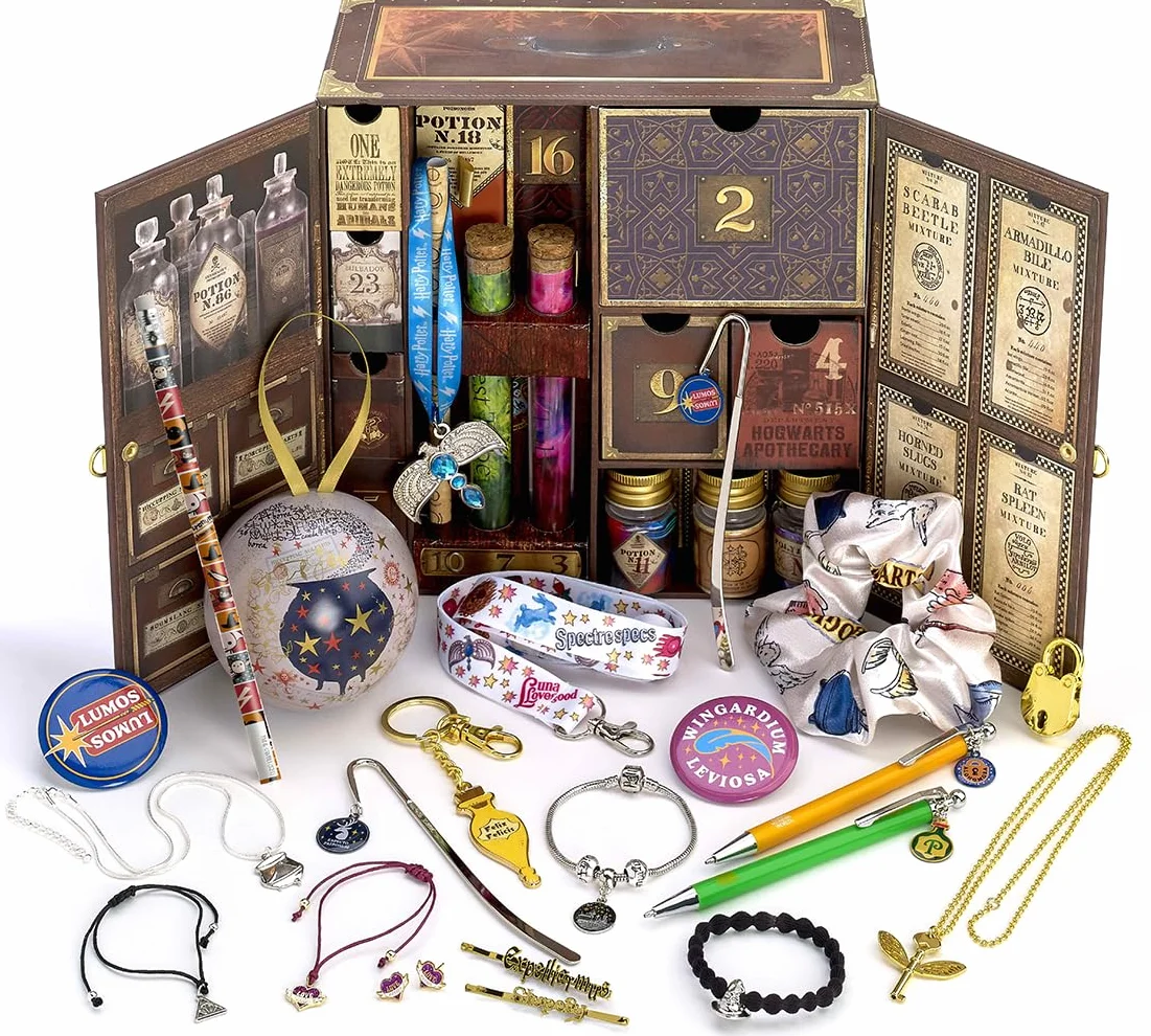 The Carat Shop - Official Harry Potter Potions Advent Calendar - 24 Jewellery & Accessory Gifts - Harry Poter Gifts - Harry Potter Merchandise