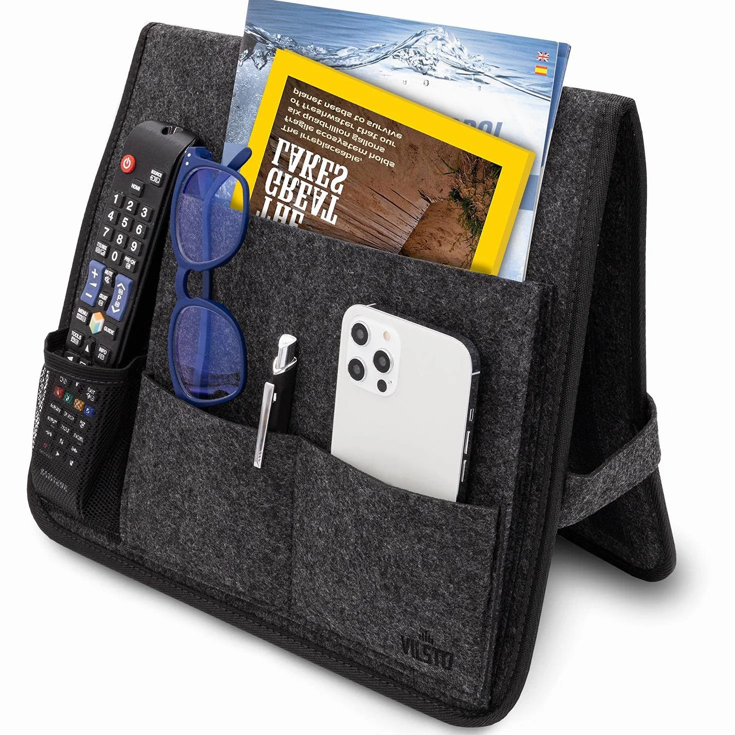 Filcowy organizer do przechowywania przy łóżku, organizer na łóżko piętrowe, organizer wiszący, organizer przy łóżku, uchwyt na pilot, uchwyt na czasopisma, uchwyt na tablet do łóżka, pokrowiec