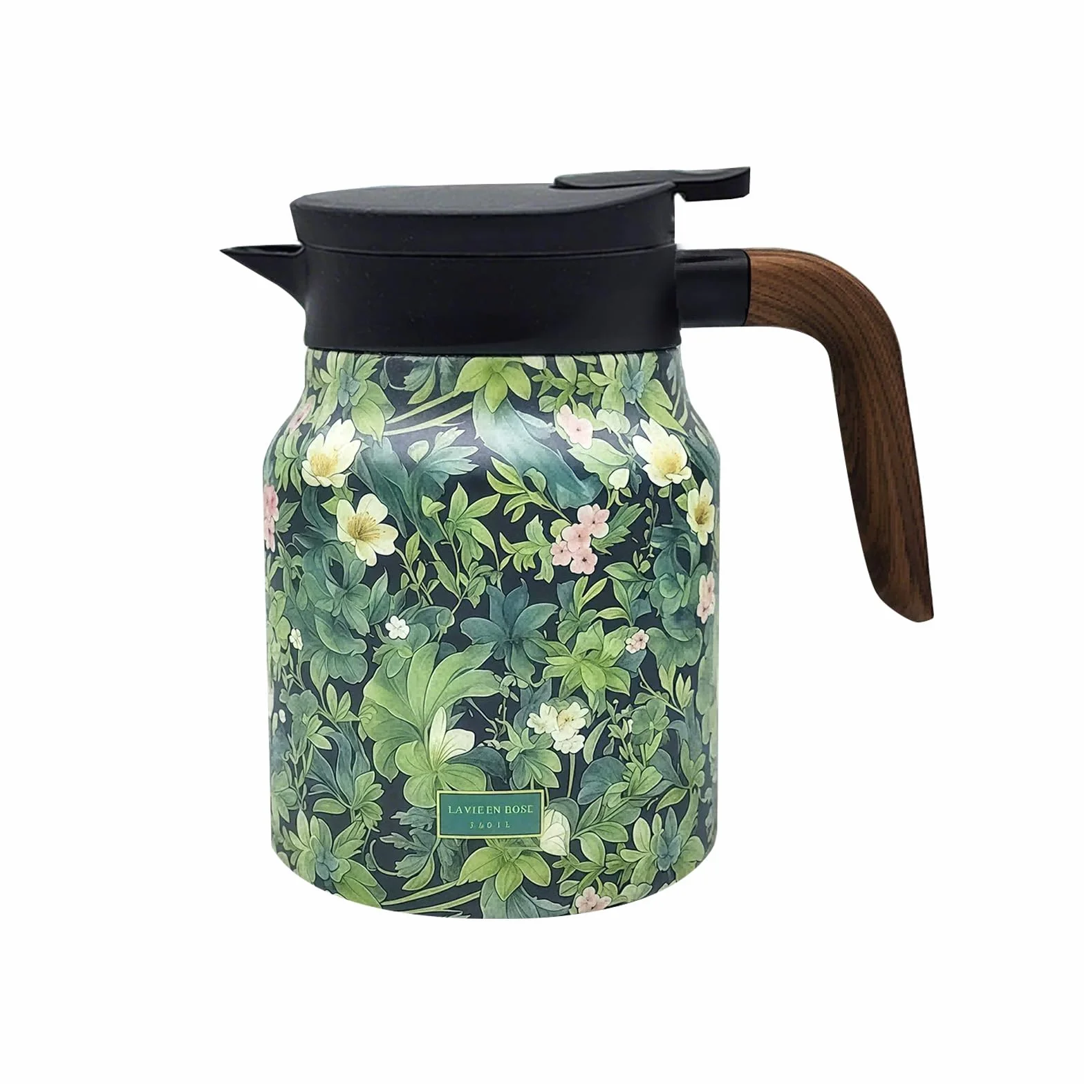 Termos do herbaty 1,0 l z sitkiem, dzbanek do herbaty ze stali nierdzewnej 316, termos 1000 ml z vintage wzorem kwiatowym z sitkiem do herbaty, karafka do kawy / termos do herbaty na dom, biuro