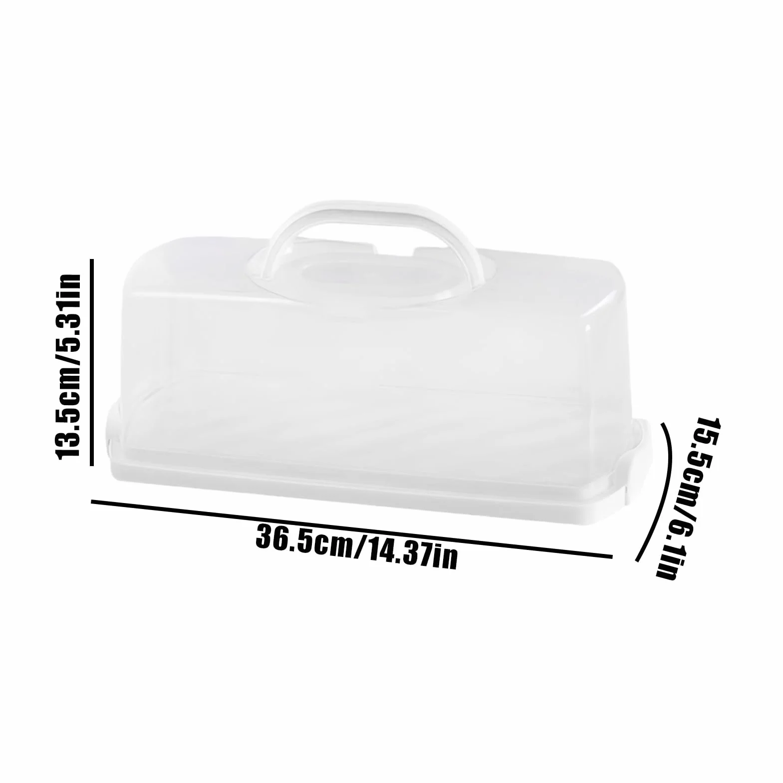 Bread Storage - Bread Box Container | Pp Material with Portable Handle, Lightweight Pink White Design, Fits Loaf, Pastry, Biscuits, Cake and Baked Goods, for Food