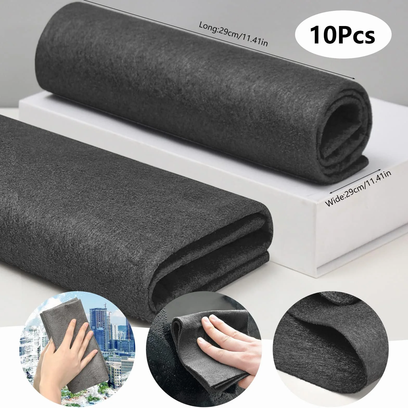 Ściereczki z mikrofibry 30×30 cm – Chusteczki do czyszczenia bez smug, wielokrotnego użytku