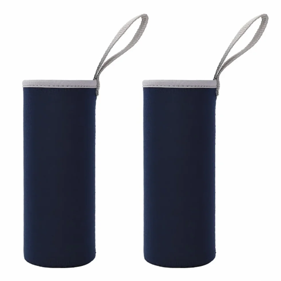 Termiczne rękawy na napoje, 2 szt. izolowanych uchwytów na butelki do napojów 550 ml (750 ml czarny)