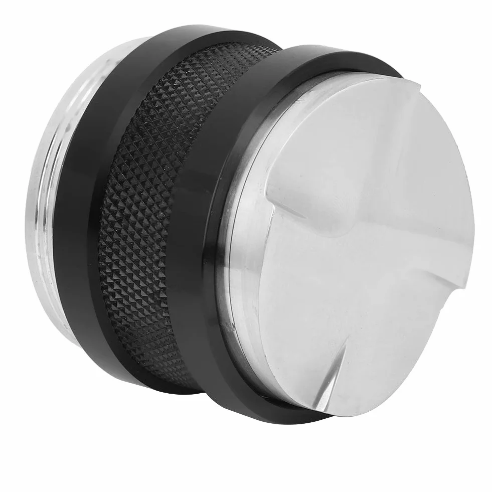 Aluminiowy ubijak do kawy, 58 mm, podwójna głowica, regulowany stamacz espresso, inteligentne narzędzie do wyciskania ziaren kawy z dystrybutorem proszku, profesjonalne akcesoria baristy do domu