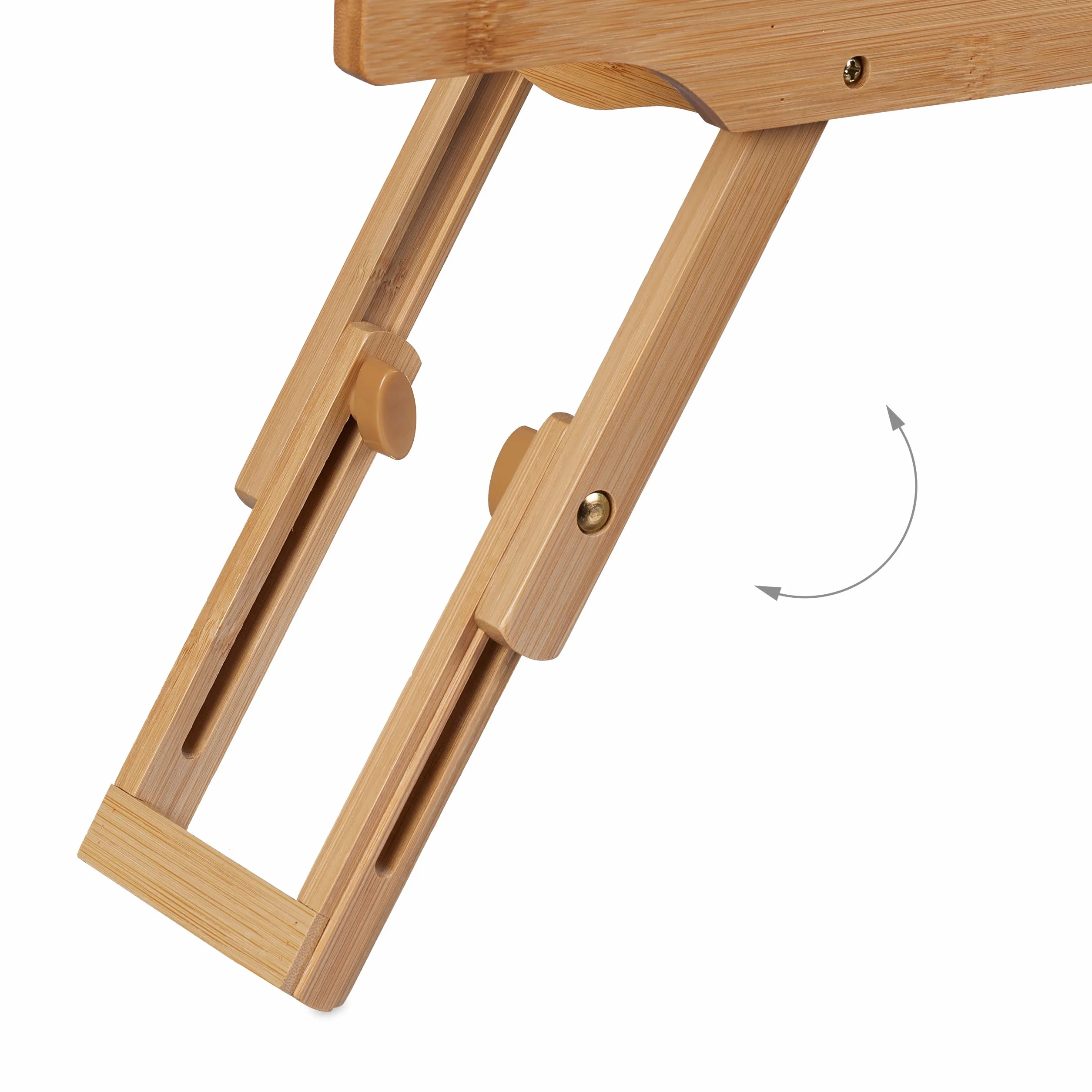 Relaxdays Bambusowa półka na wannę 69 cm rozkładane nóżki naturalna