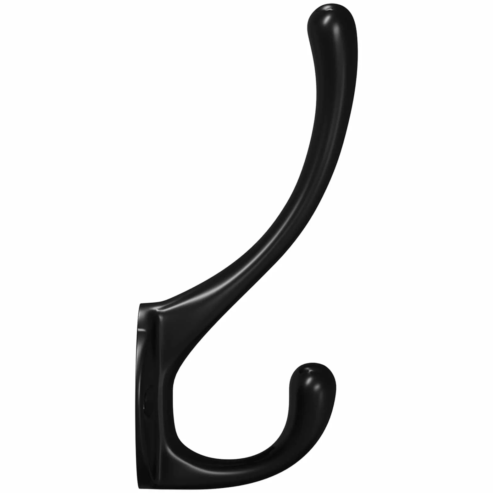 Wieszaki na ubrania ze stopu cynku, czarne, 346 sztuk, 102 x 29 x 47 mm, kompaktowe, wytrzymałe, do montażu i renowacji w biurze i przy wejściu