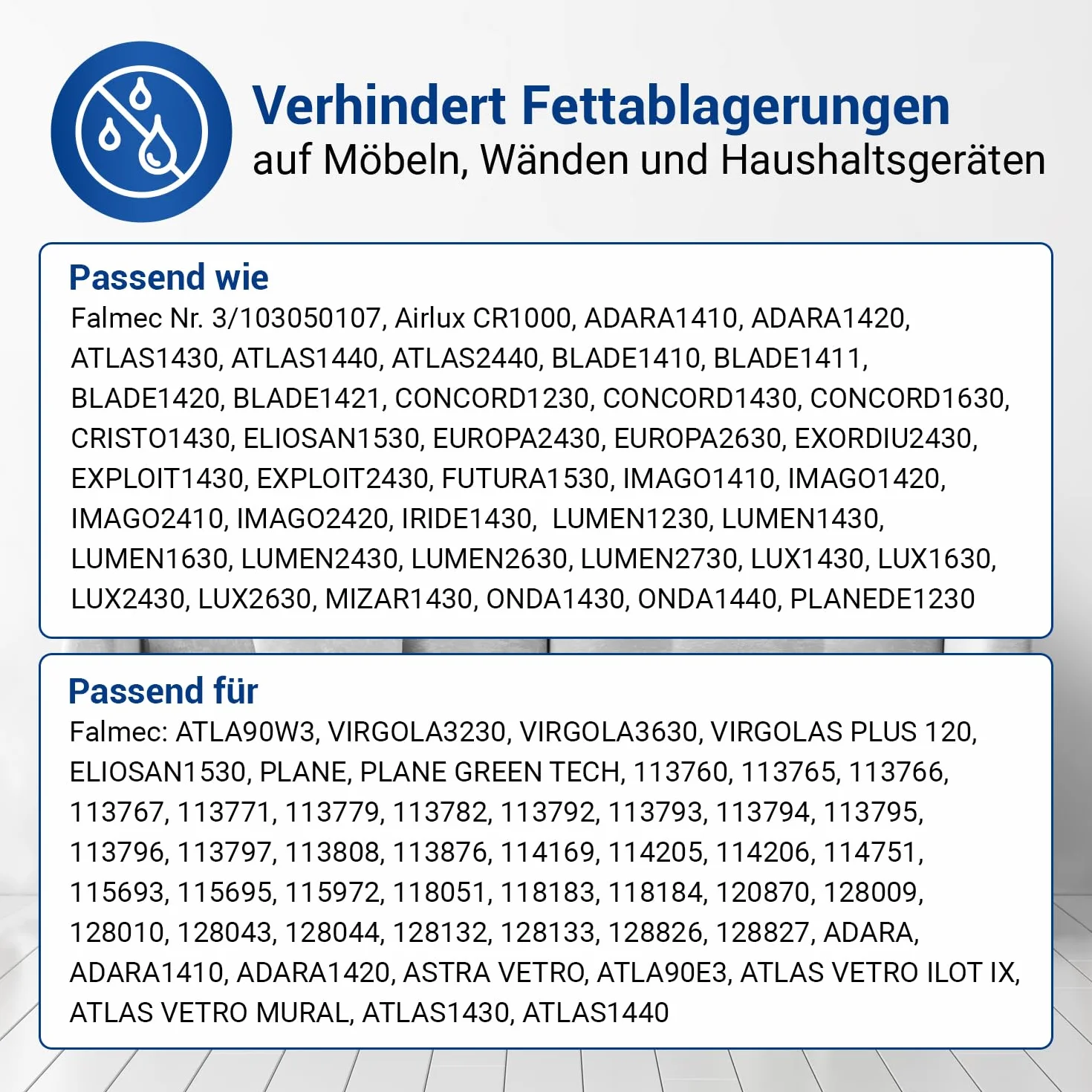 Filtr węglowy do okapu kuchennego Falmec 103050107 Airlux CR1000 typ B