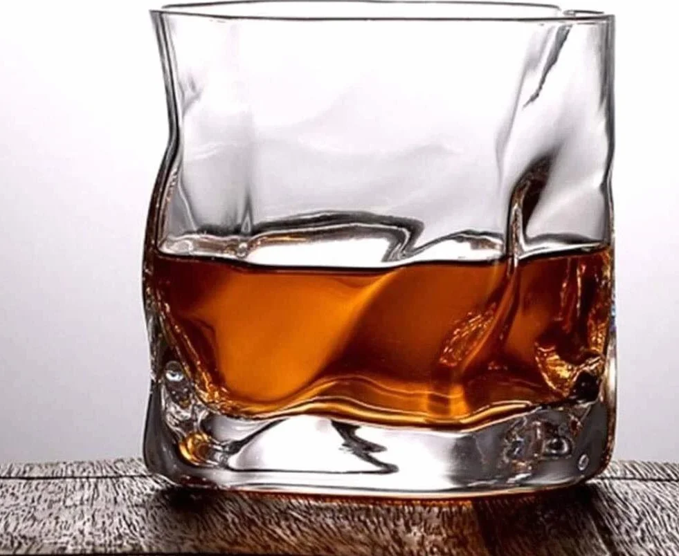 Karafka do whisky Zestaw 2 karafek do wina Twisted Szklanki do whisky Szklanki do whisky Zestaw kieliszków UltraClarity Bezołowiowe, staromodne
