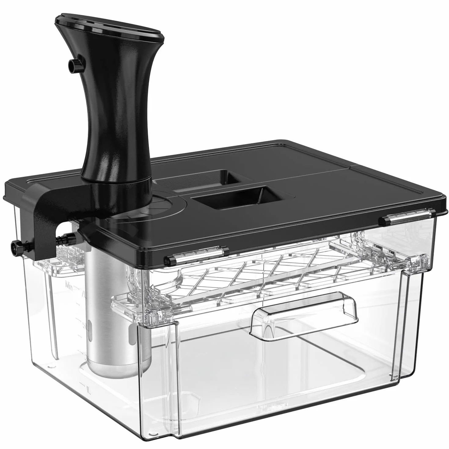 Pojemnik Sous Vide 11 L Kompletny Zestaw do Sous Vide z Pokrywą i Rackiem Trwały Akcesoria do Sous Vide Odporny na Wysokie Temperatury bez BPA Kompatybilny ze Różnych Marek Cyrkulatora Zanurzenie